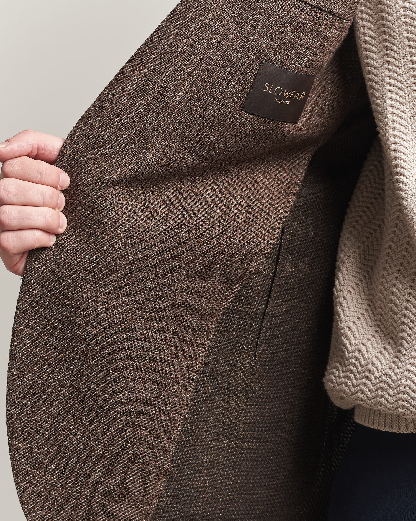Heren | Blazers | Incotex | Structured Cotton Blazer Dark Brown