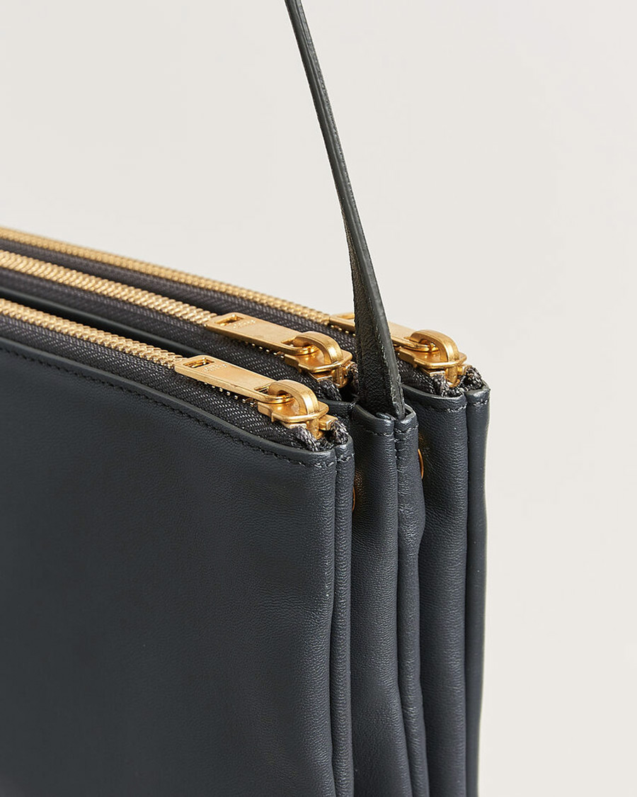 Homme | Pre-Owned & Vintage Bags | Celine Pre-Owned | Trio Bag Small Leather Grey