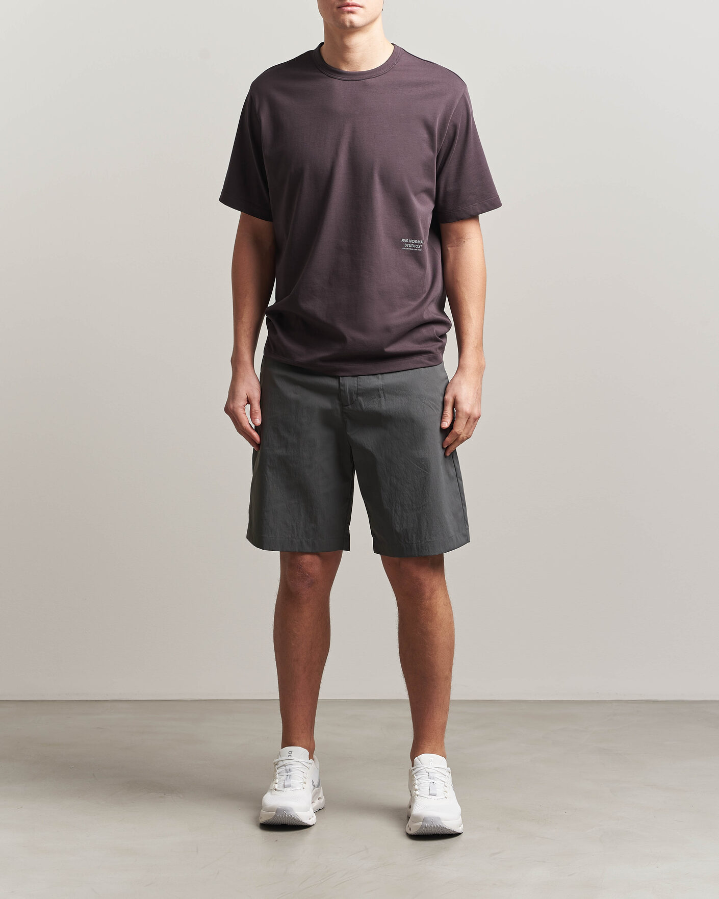 Homme | T-shirts | Pas Normal Studios | Off Race Cotton Tech T-Shirt Dark Purple