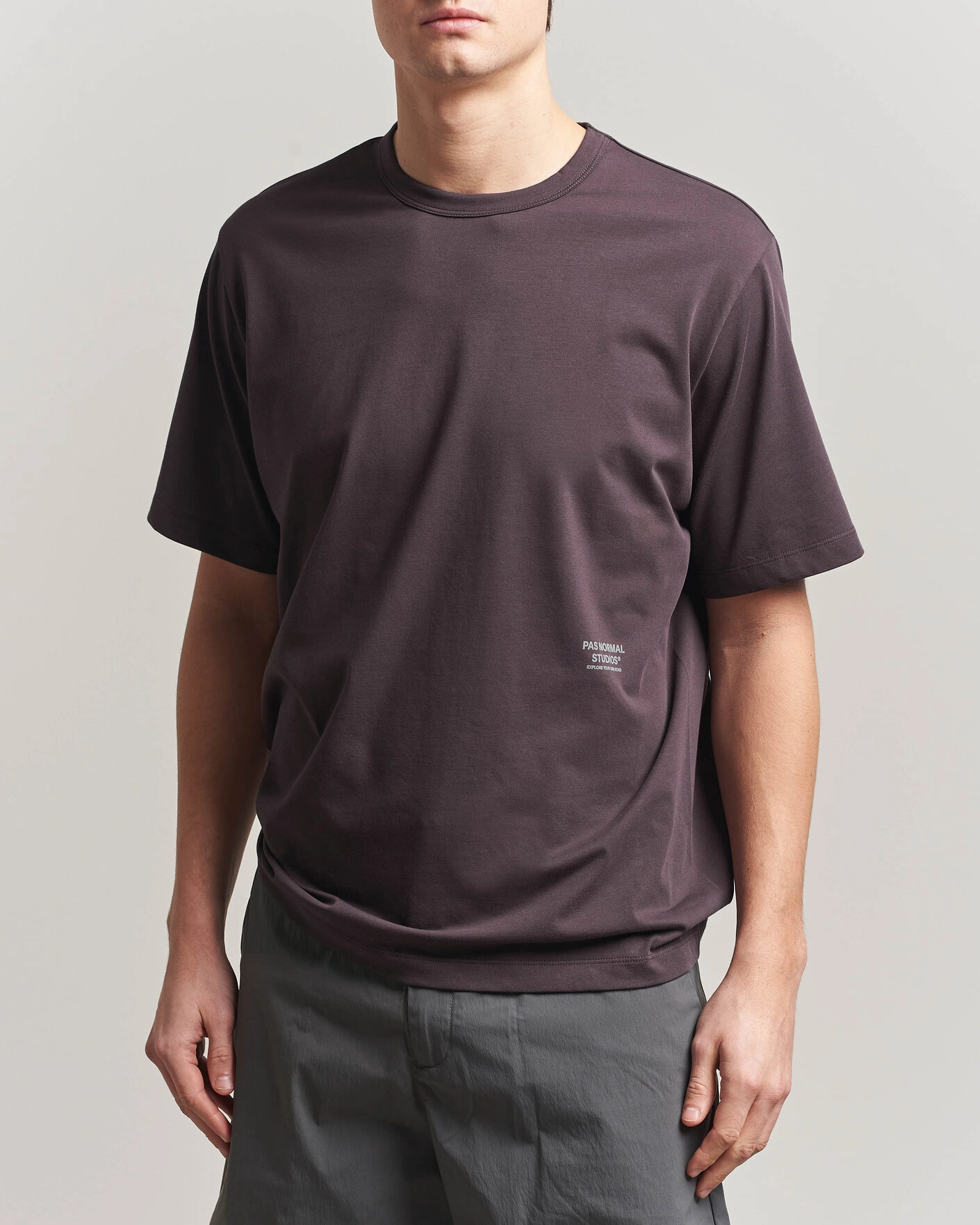 Homme | T-shirts | Pas Normal Studios | Off Race Cotton Tech T-Shirt Dark Purple