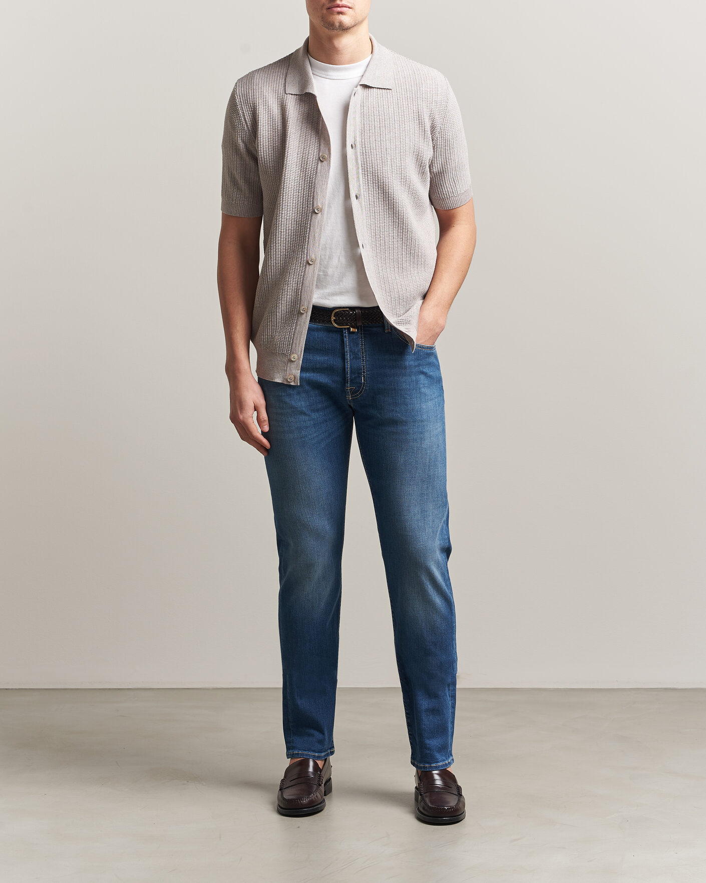Heren | Jeans | Jacob Cohën | Bard Slim Fit Super Stretch Jeans Light Vintage