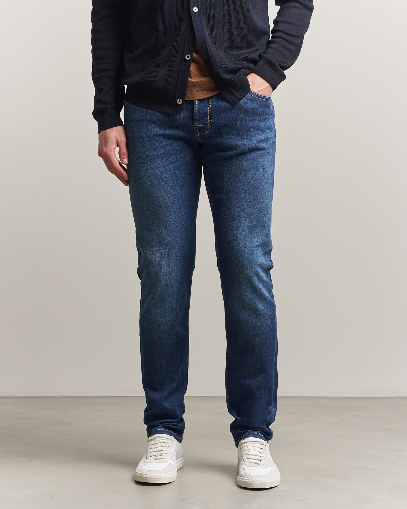 Heren | Jeans | Jacob Cohën | Nick Slim Fit Super Stretch Jeans Medium Vintage
