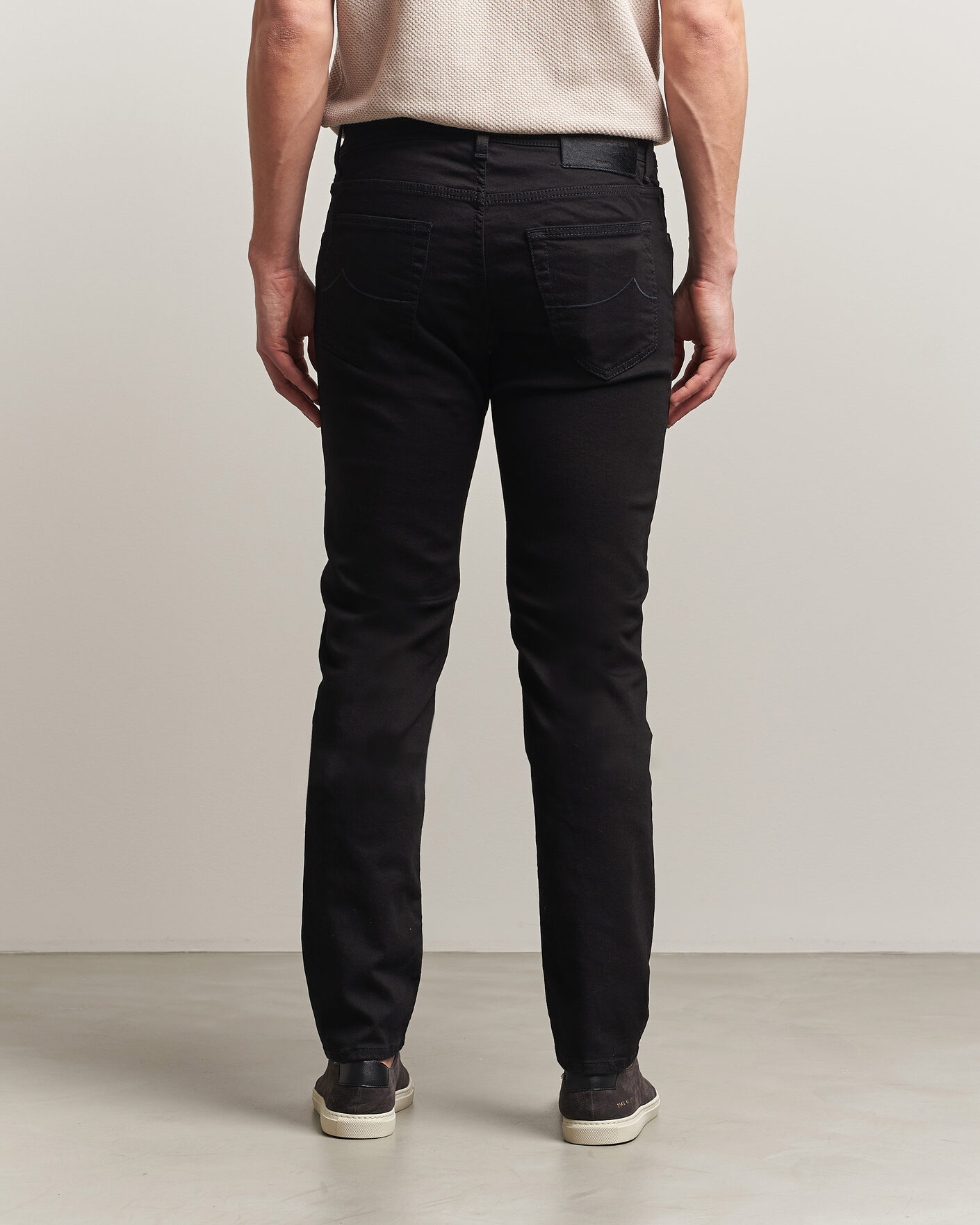 Heren | Jeans | Jacob Cohën | Nick Slim Fit Stretch Stay Black Jeans Rinse Wash