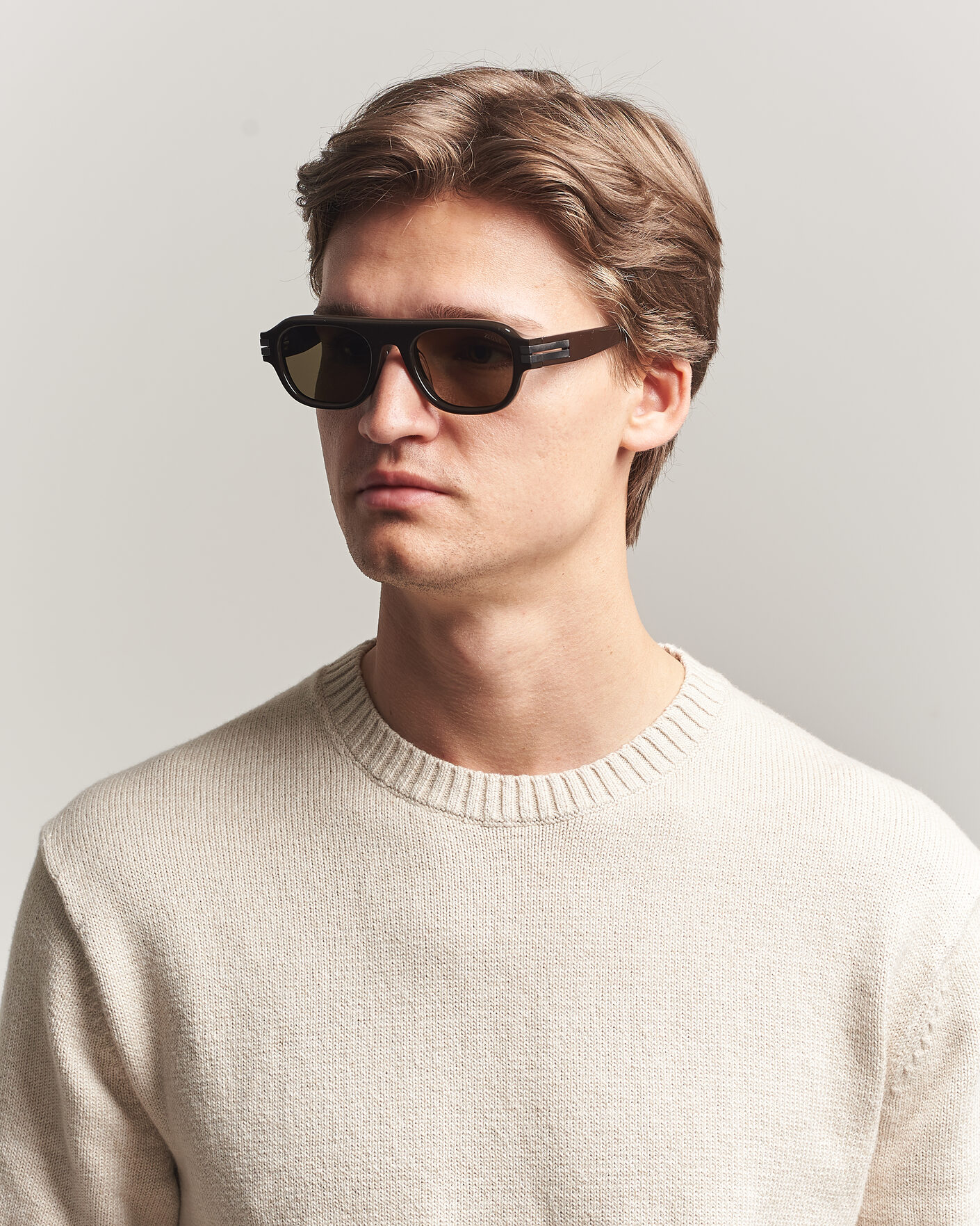 Homme | Lunettes De Soleil | Zegna | EZ0304 Sunglasses Dark Brown