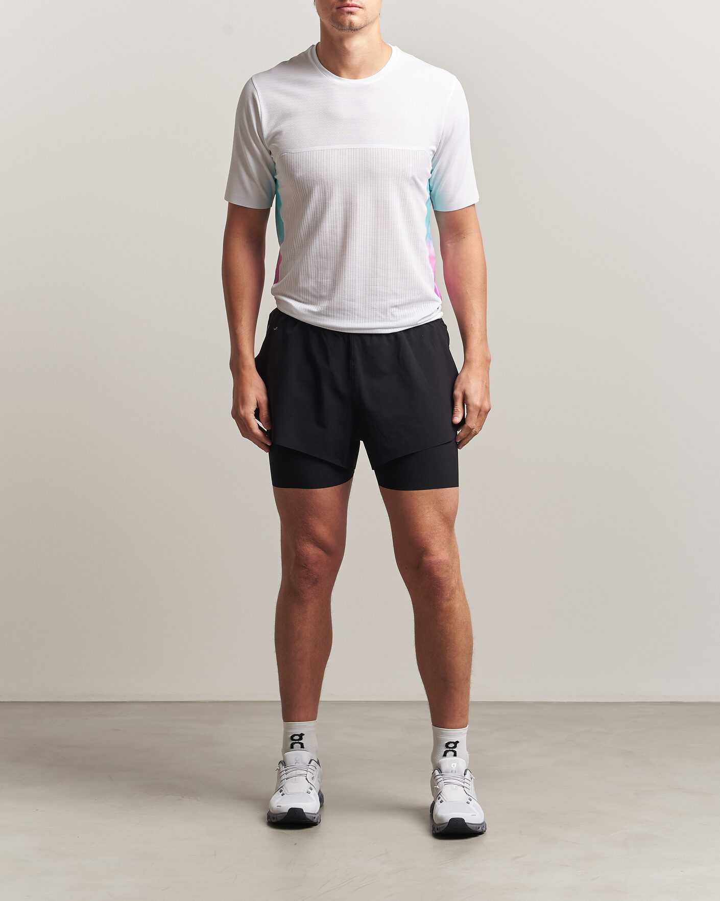 Homme | T-shirts | SOAR Running | Hot Weather Tee White/Blue