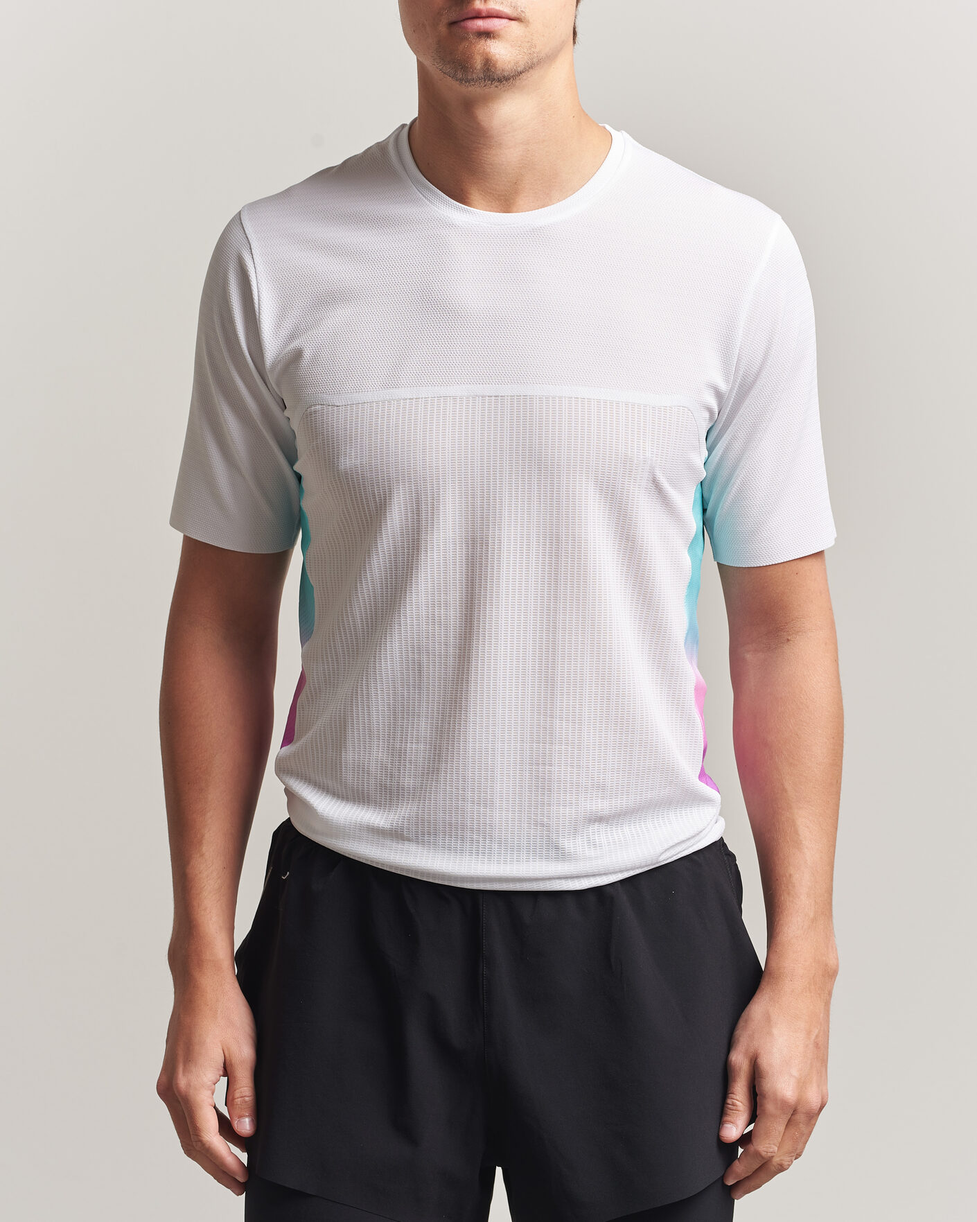 Homme | T-shirts | SOAR Running | Hot Weather Tee White/Blue