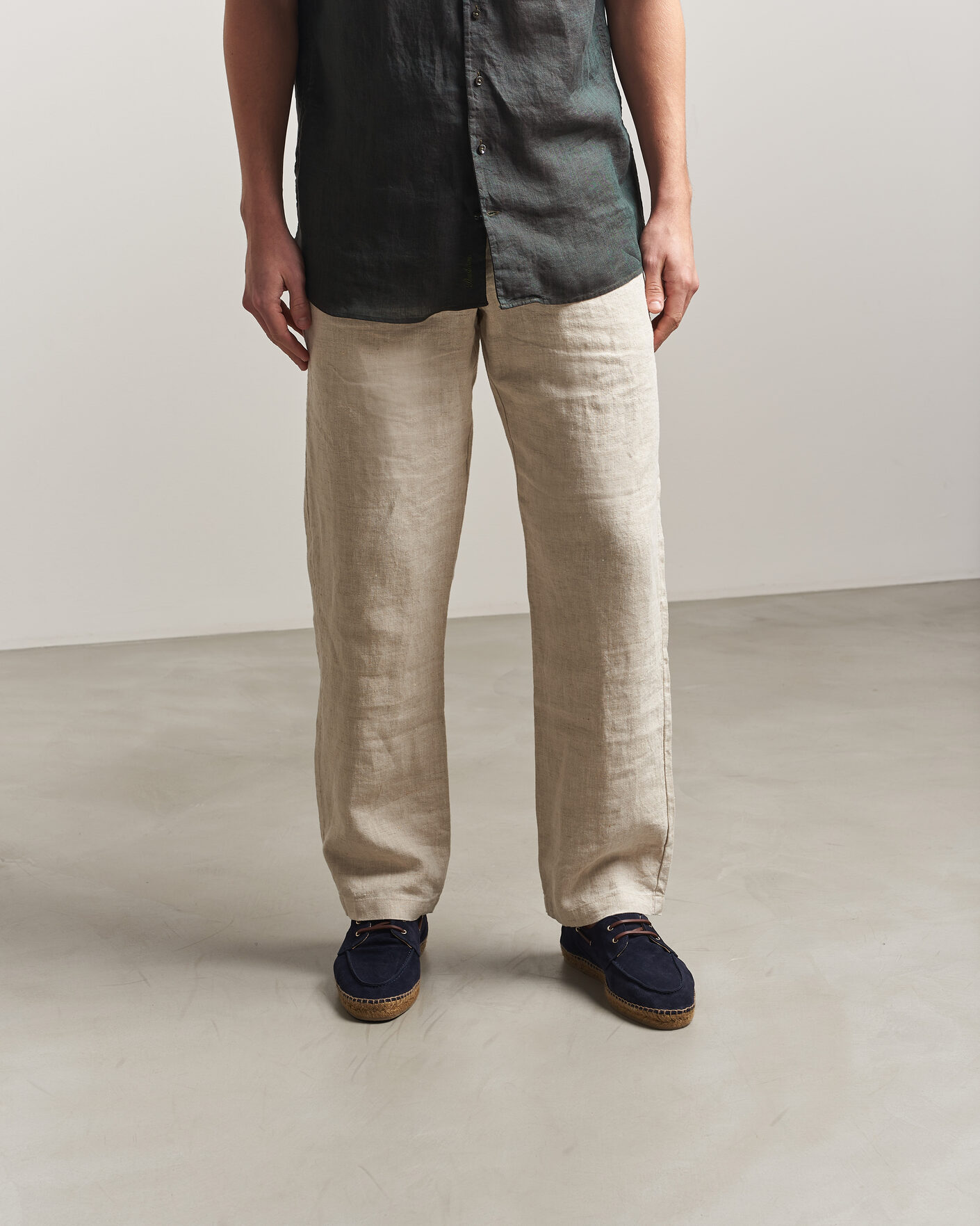Heren | Espadrilles | Castañer | Nemo Casual Suede Boat Shoe Azul Oscuro