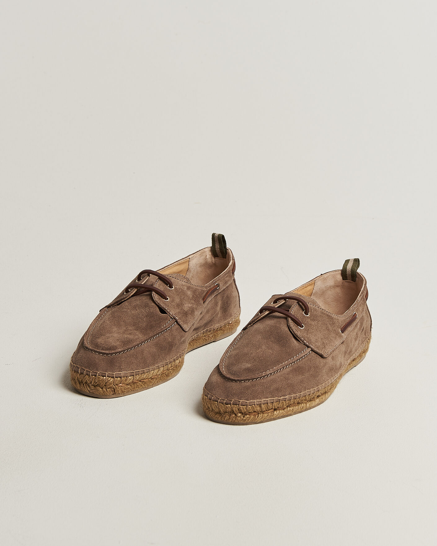 Heren | Espadrilles | Castañer | Nemo Casual Suede Boat Shoe Topo