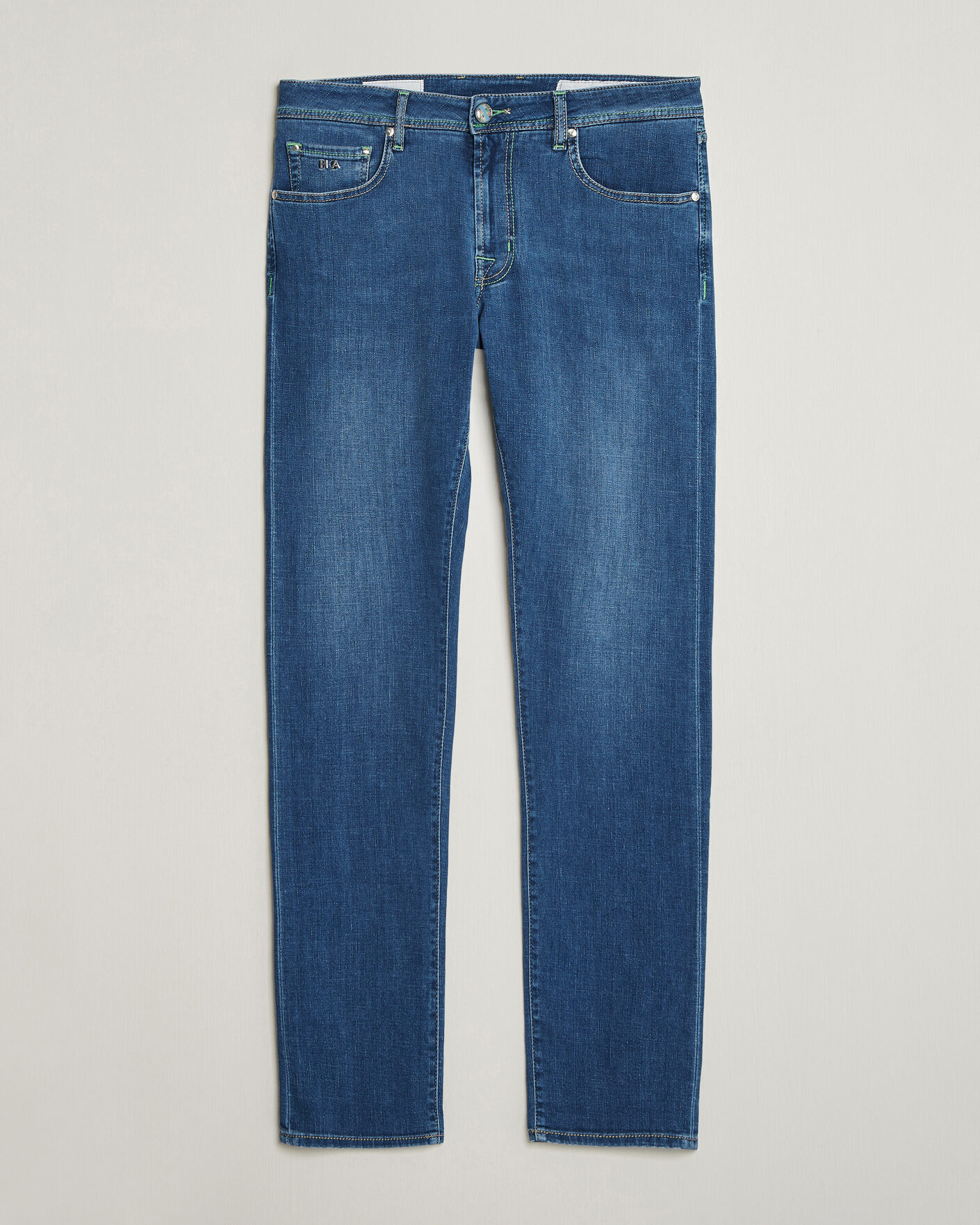 Homme | Jeans | Tramarossa | Michelangelo Contrast Seam Stretch Jeans Mid Blue