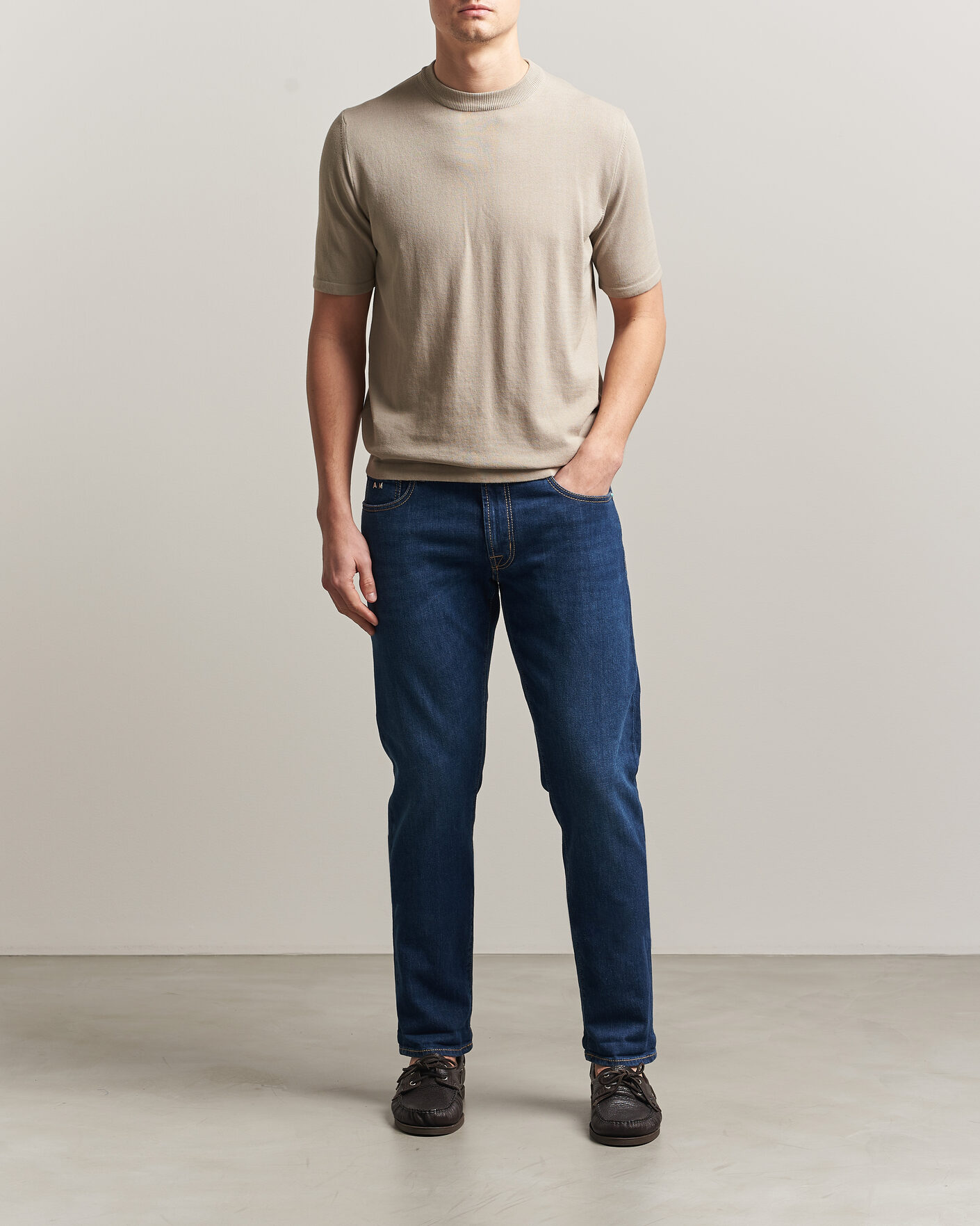 Heren | Broeken | Tramarossa | Michelangelo Western Badge Stretch Jeans Mid Blue