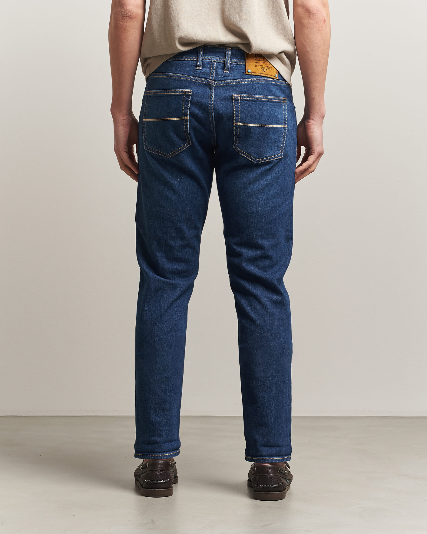 Heren | Broeken | Tramarossa | Michelangelo Western Badge Stretch Jeans Mid Blue