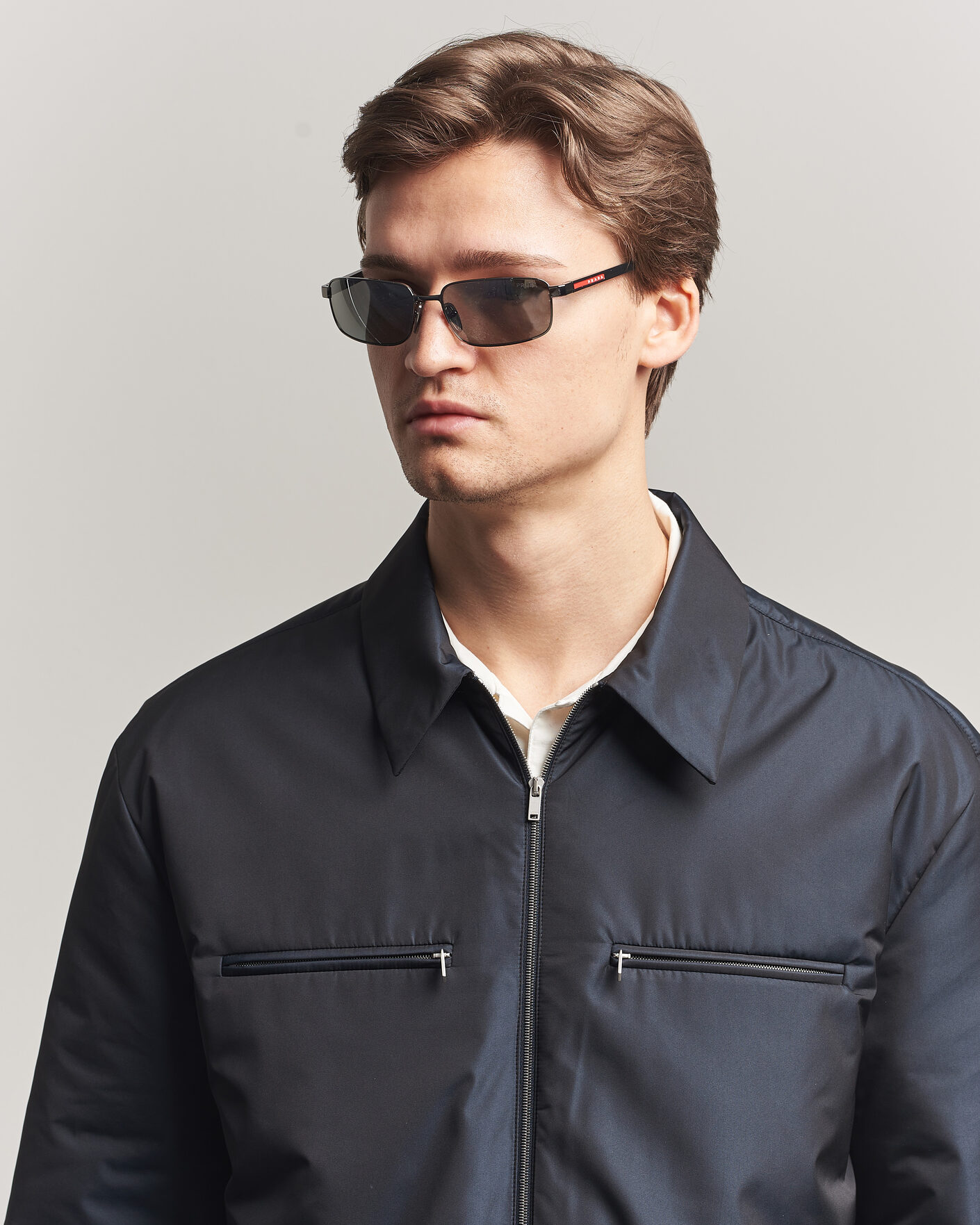 Homme | Lunettes De Soleil | Prada Linea Rossa | 0PS B54S Sunglasses Metal Grey