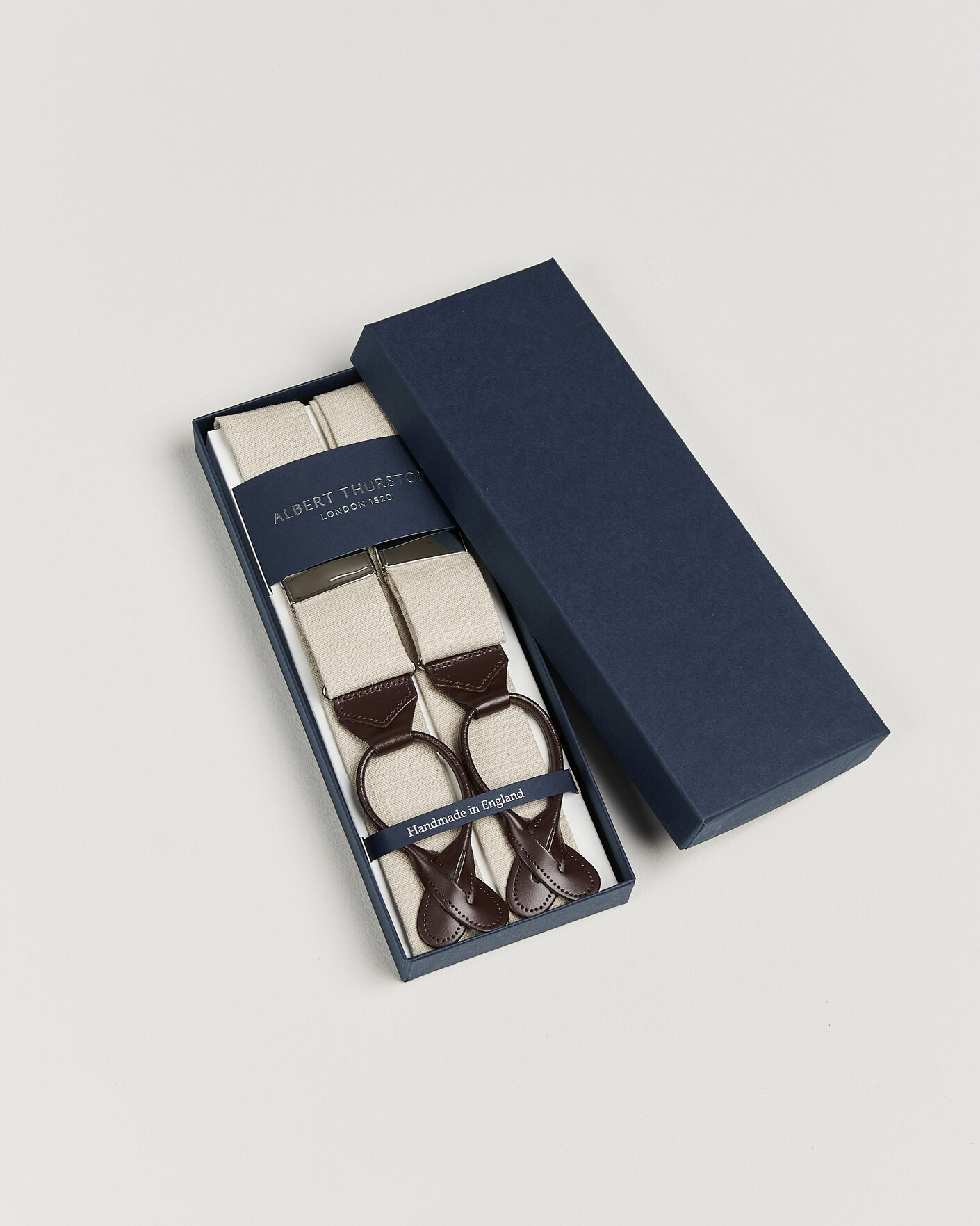 Homme | Bretelles | Albert Thurston | Linen Braces Natural