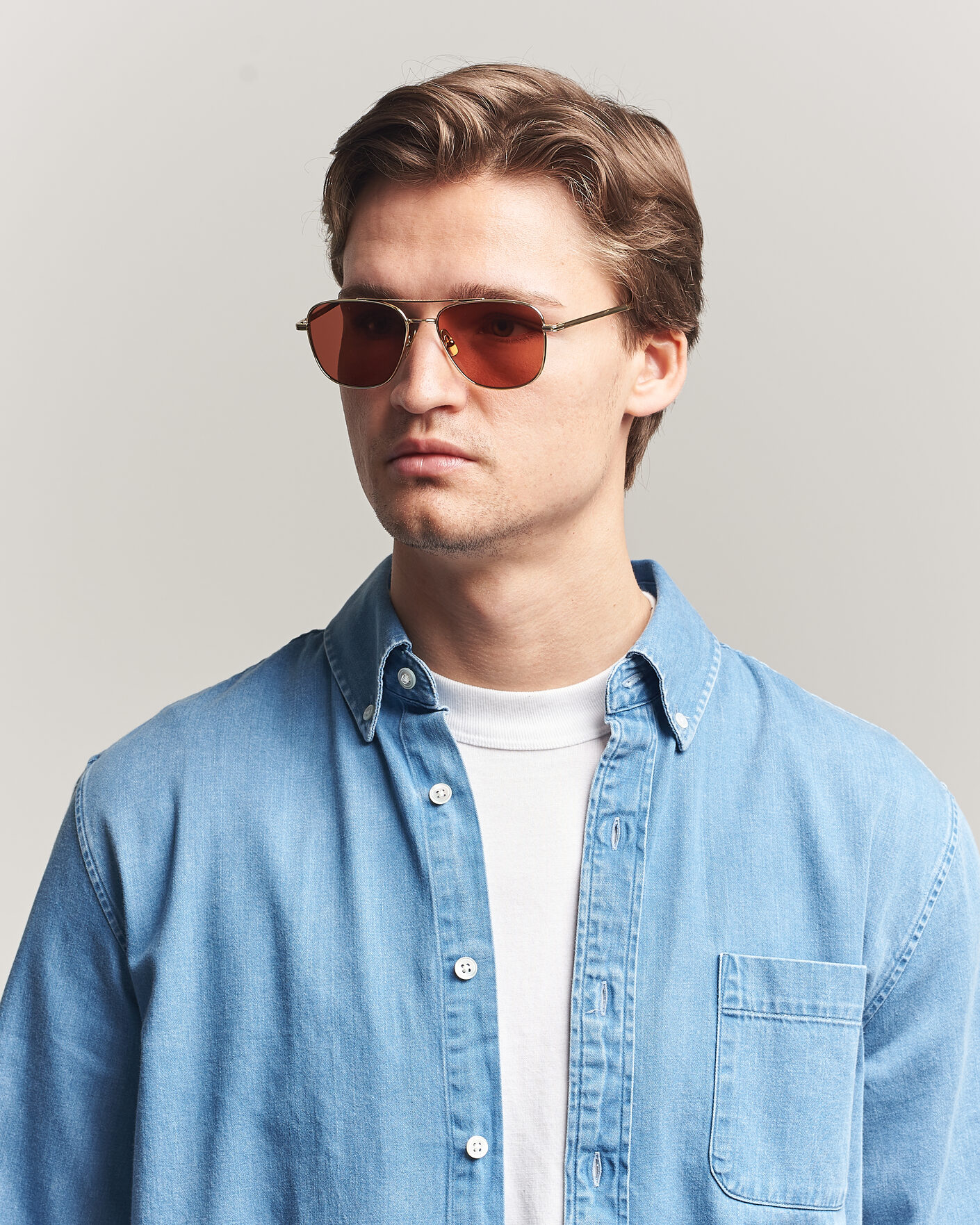 Homme | Lunettes De Soleil | Garrett Leight | El Capitan Sunglasses Gold