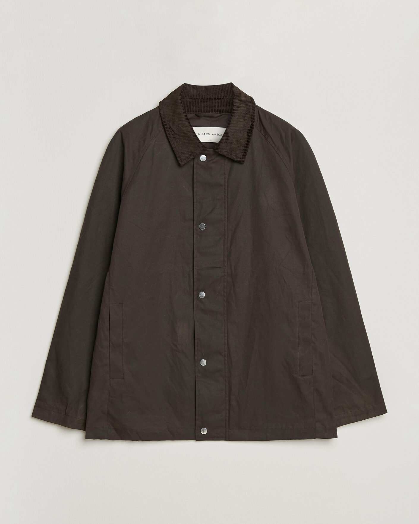Heren | Jassen | A Day's March | Limestone Waxed Jacket Dark Brown