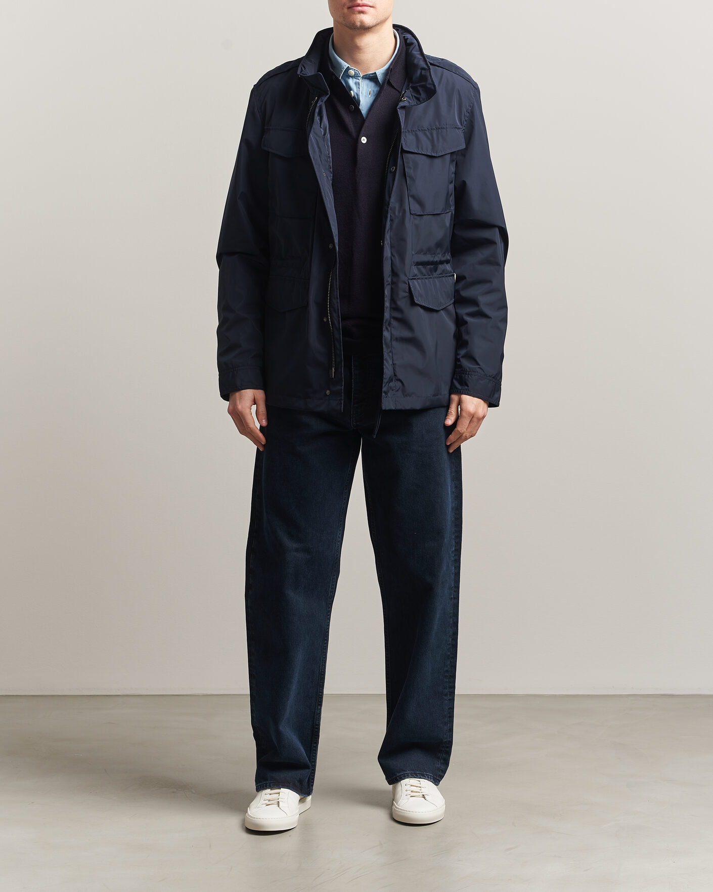Heren | Jassen | A Day's March | Barnett M65 Nylon Jacket Navy