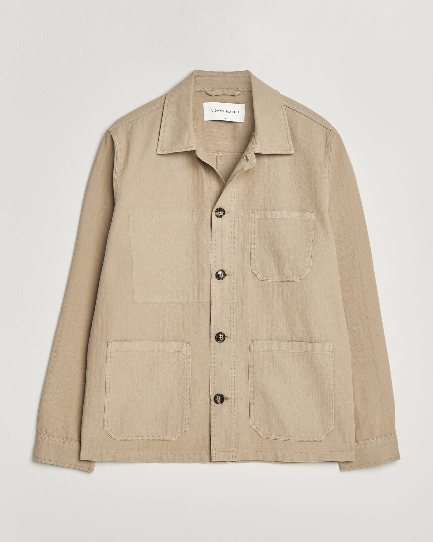  | Nieuw in de winkel | A Day's March | Original Herringbone Overshirt Desert Taupe