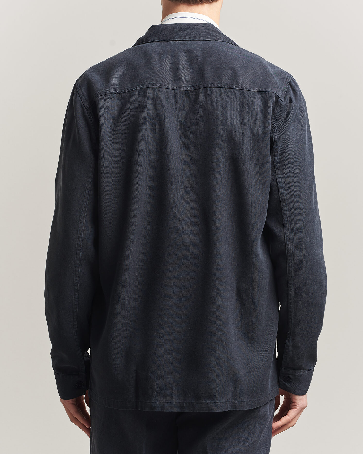 Heren | Overhemden | A Day's March | Banagher Lyocell Overshirt Navy