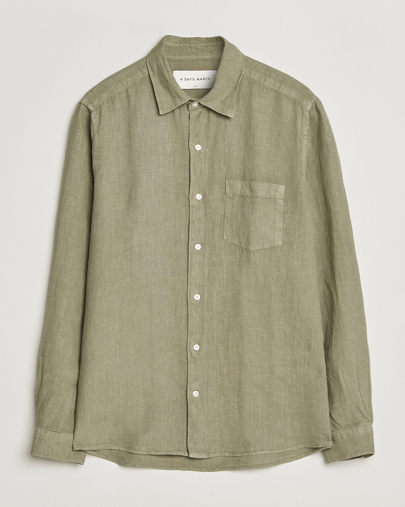 Heren | Overhemden | A Day's March | Daintree Linen Shirt Misty Green