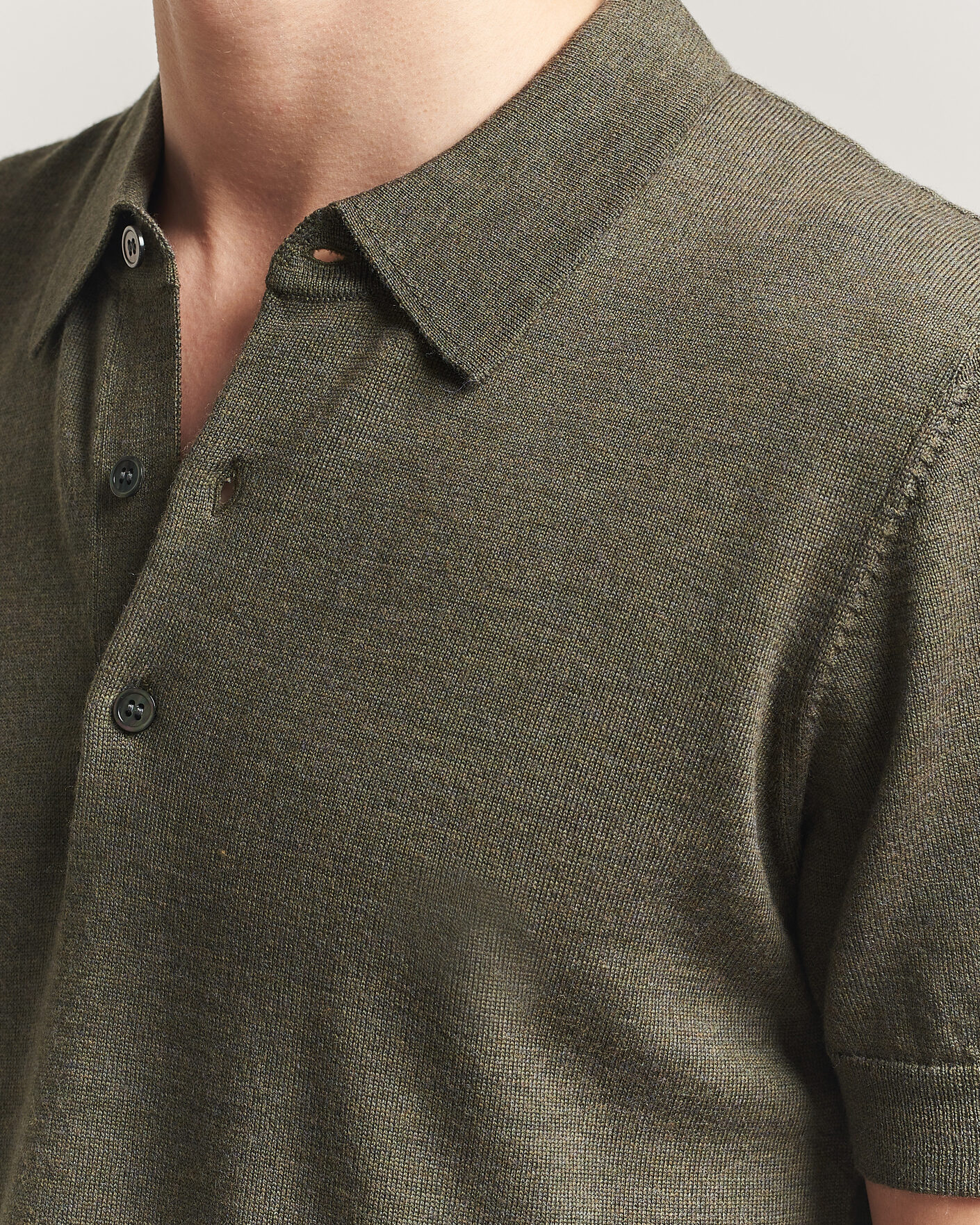 Heren | Polo's | A Day's March | Rosehall Knitted Polo Forrest Green