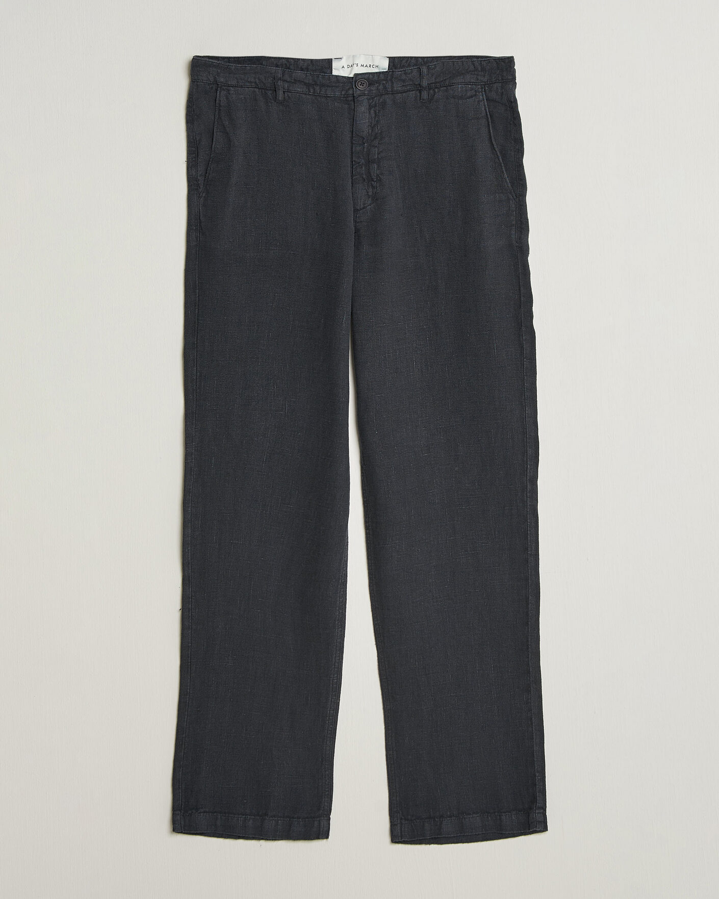 Heren | Broeken | A Day's March | Redwood Linen Trousers Black
