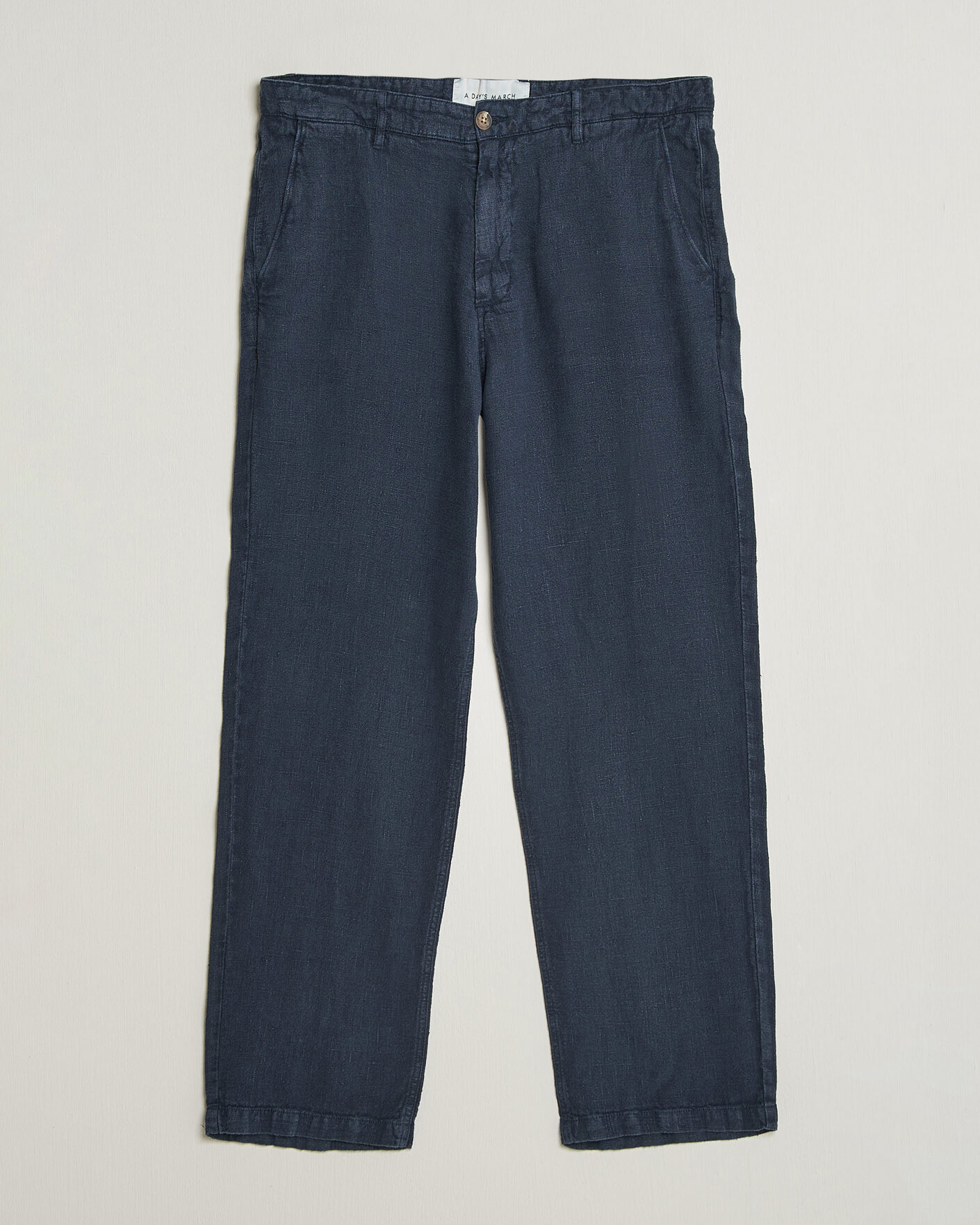 Heren | Broeken | A Day's March | Redwood Linen Trousers Navy