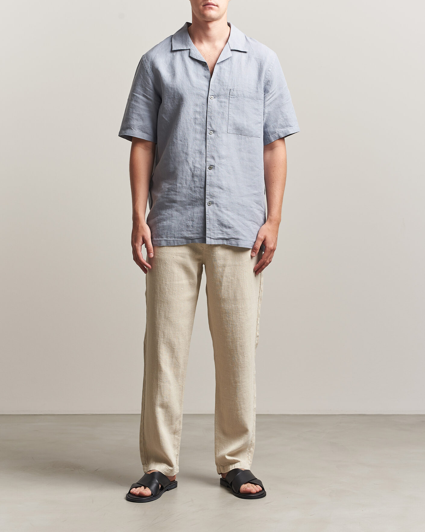 Heren |  | A Day's March | Redwood Linen Trousers Oyster