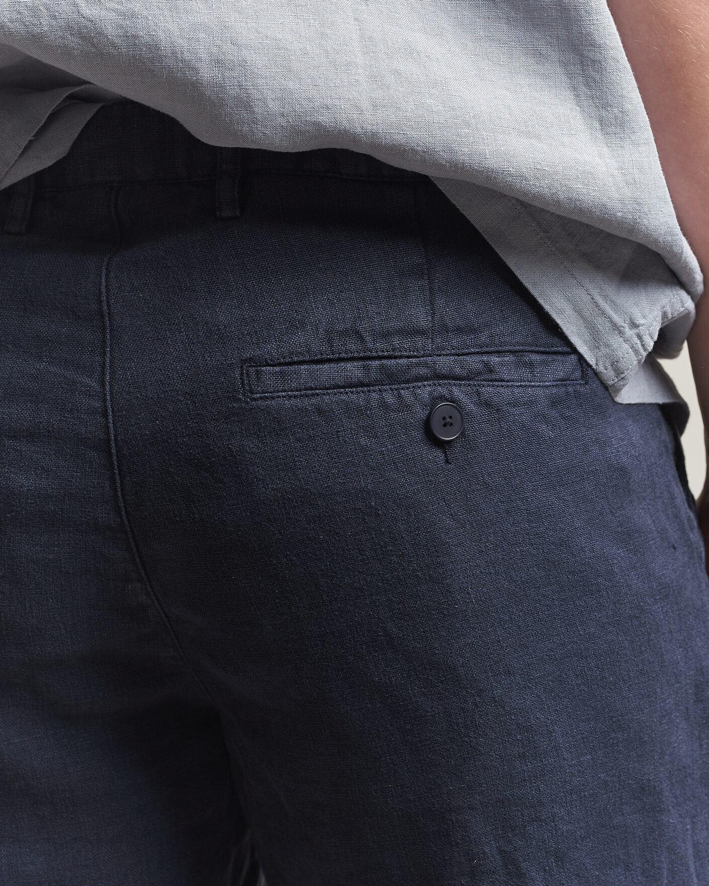 Homme | Shorts | A Day's March | Luny Linen Shorts Navy