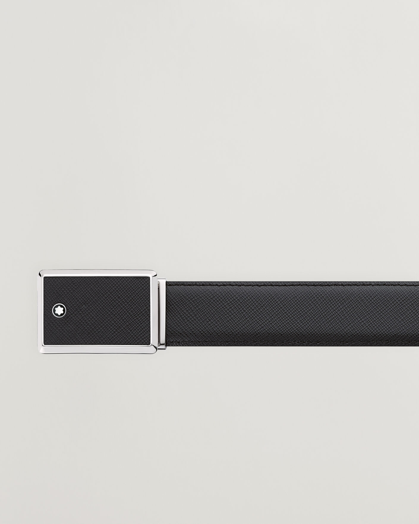 Heren | Riemen | Montblanc | Marquetry Plate 30mm Leather Belt Black