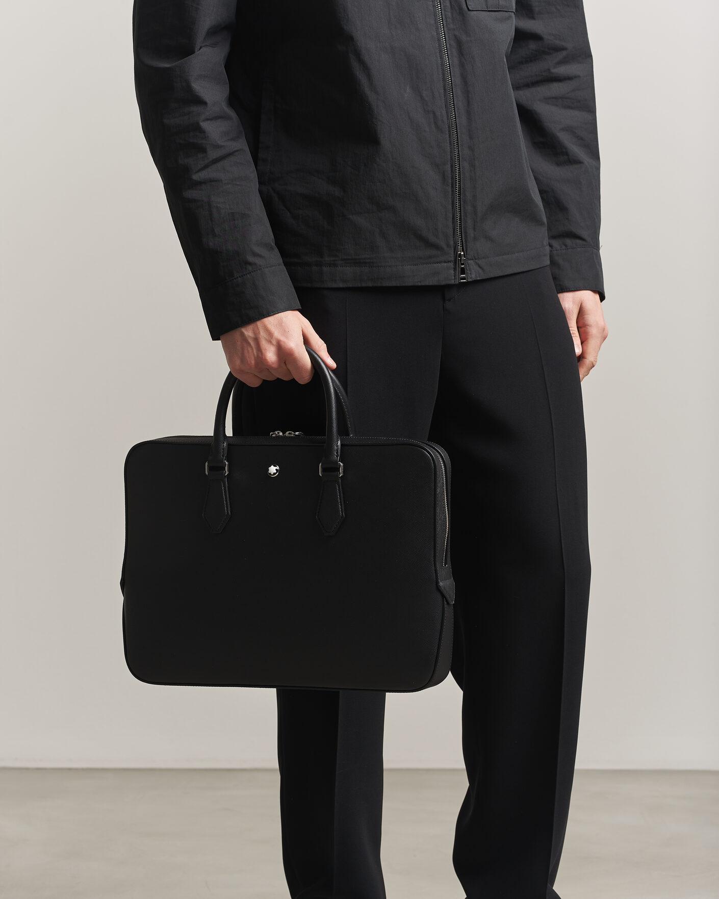 Heren | Tassen | Montblanc | Thin Sartorial Leather Briefcase Black