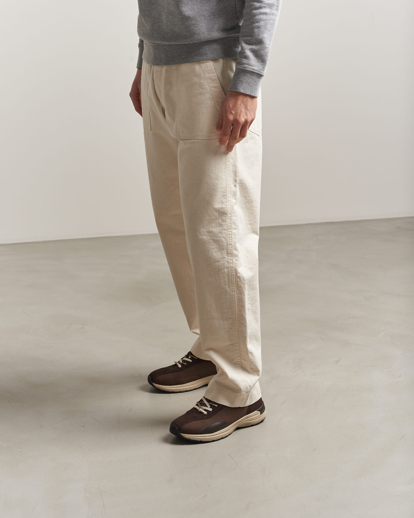 Heren | Sneakers | Stepney Workers Club | Legion Suede Twill Sneaker Dark Brown