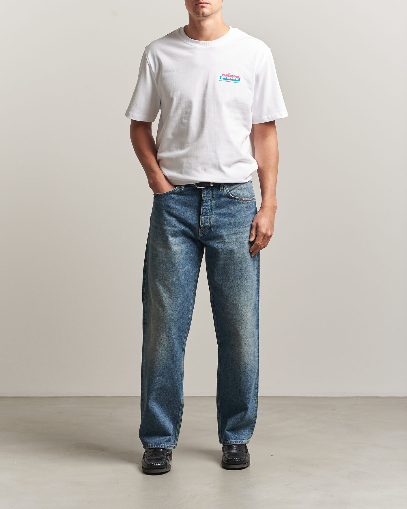 Homme | T-shirts | LES DEUX | Prince P T-Shirt White