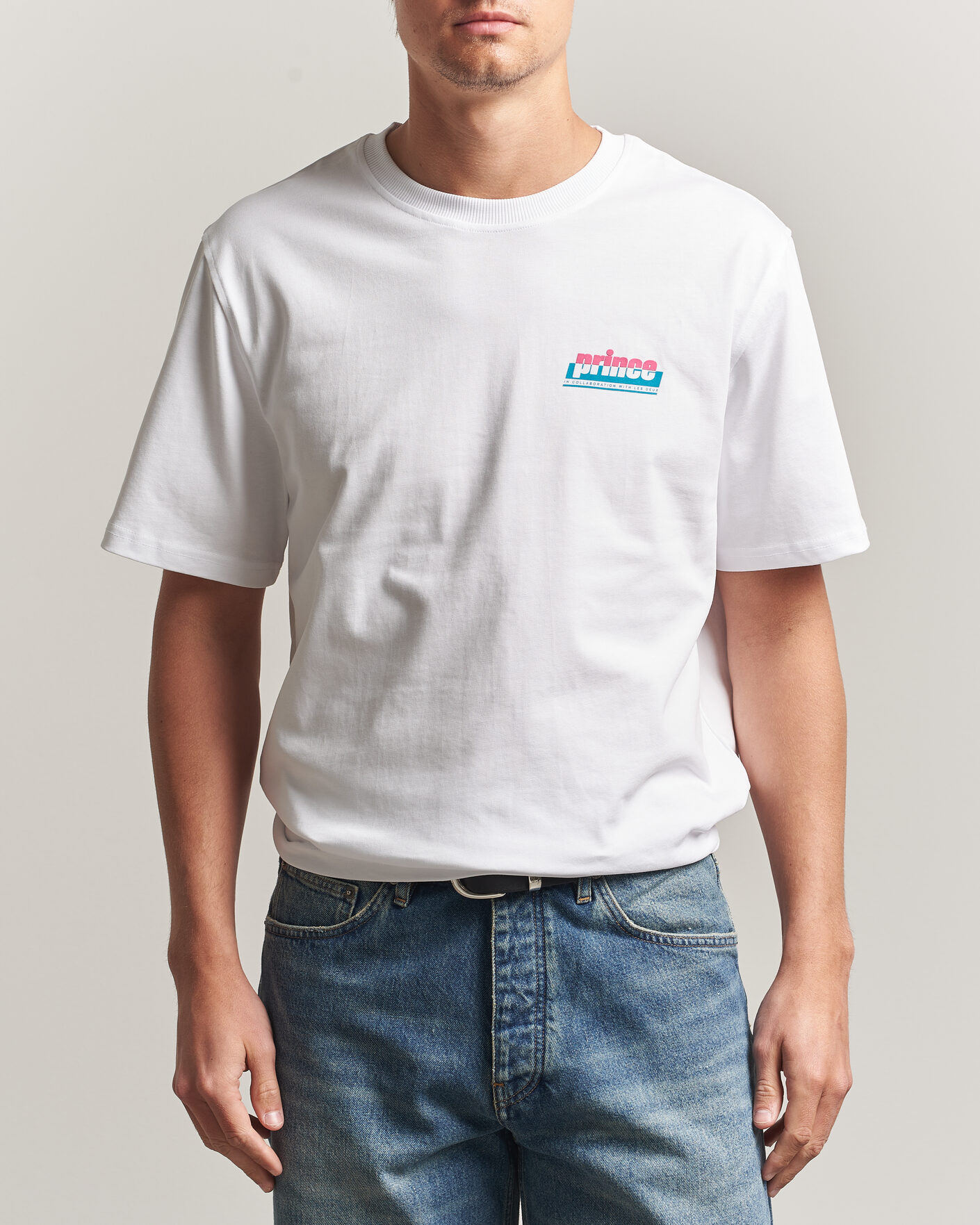 Heren | T-shirts | LES DEUX | Prince P T-Shirt White