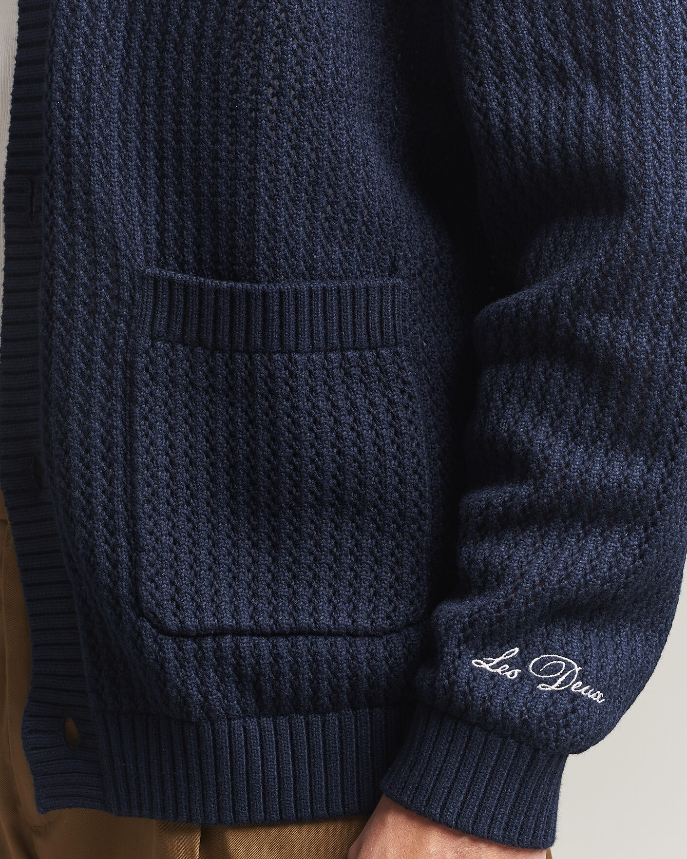 Homme | Pulls Et Tricots | LES DEUX | Prince Lace Knitted Cardigan Dark Navy