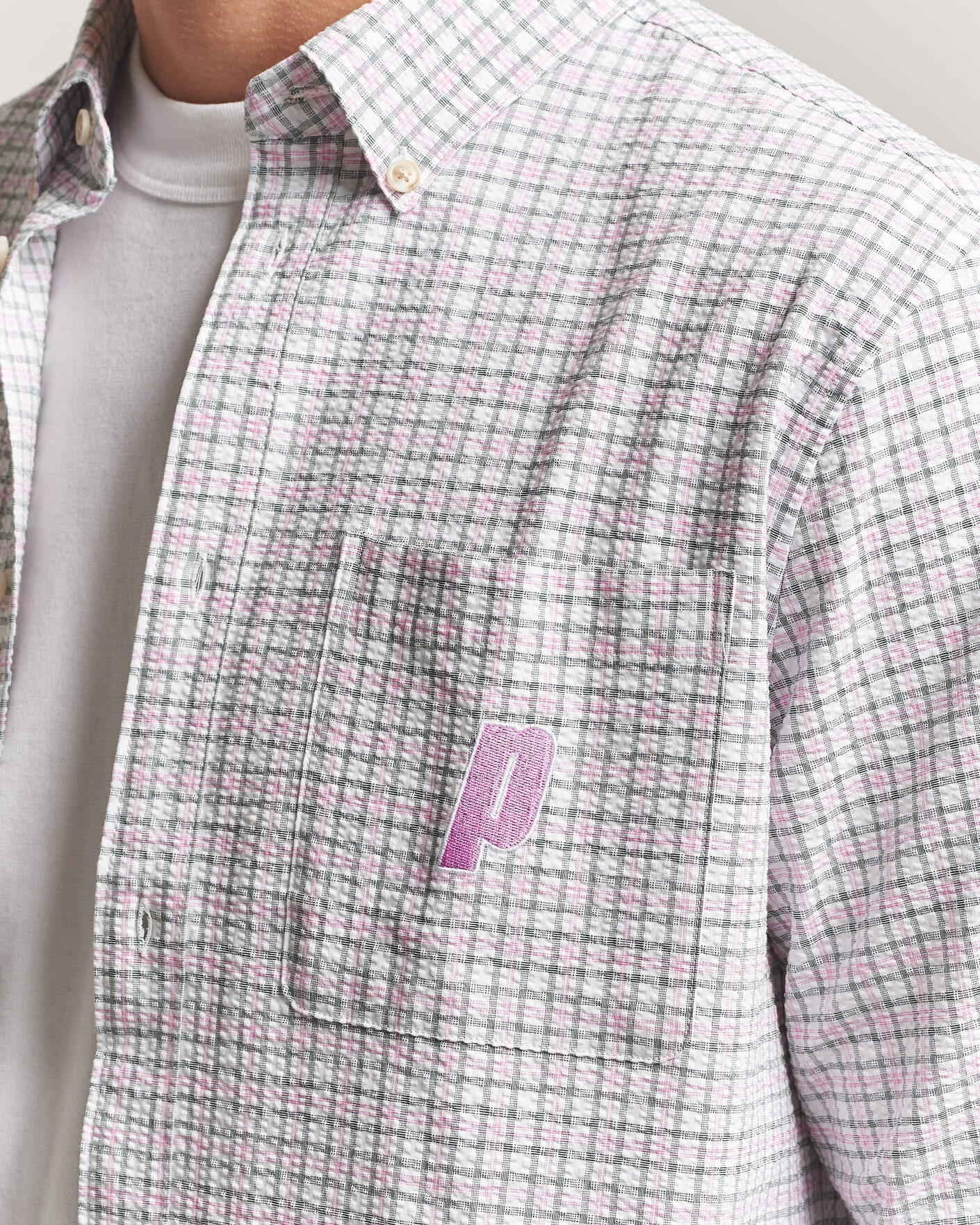 Heren | Overhemden | LES DEUX | Prince Seersucker Check Shirt Ivory