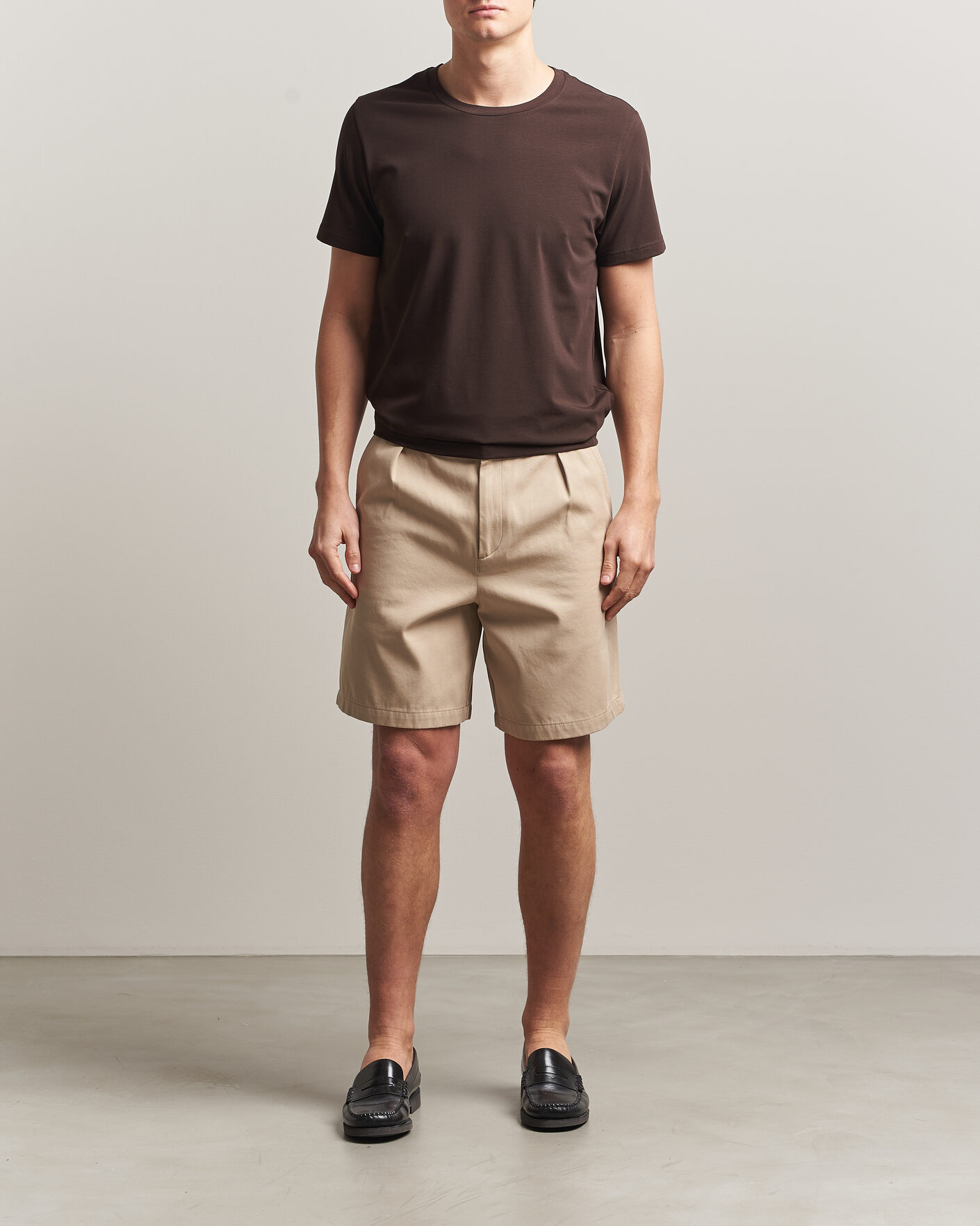 Homme | T-shirts | Filippa K | Soft Lycra T-Shirt Dark Chocolate