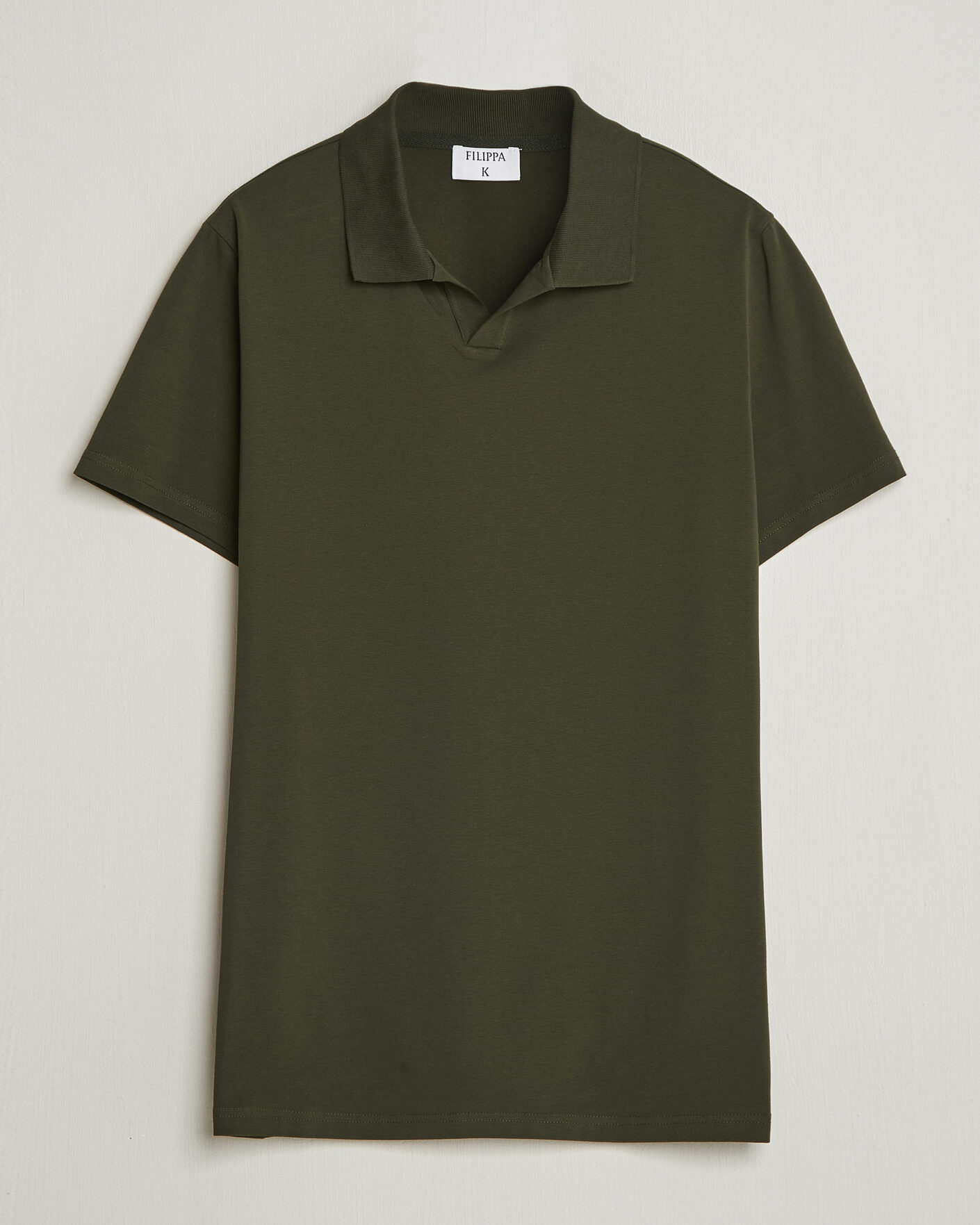 Heren | Polo's | Filippa K | Soft Lycra Polo T-Shirt Midnight Olive