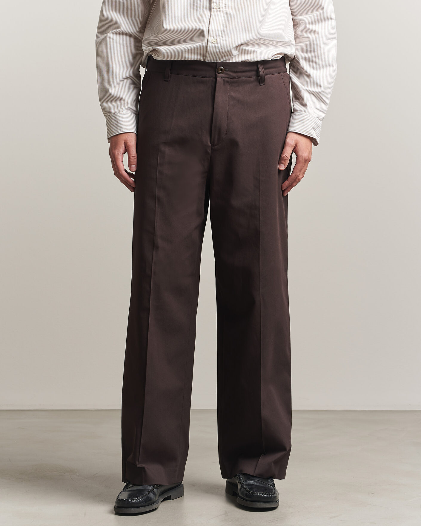 Heren | Broeken | Filippa K | Reeve Cotton Trousers Dark Chocolate