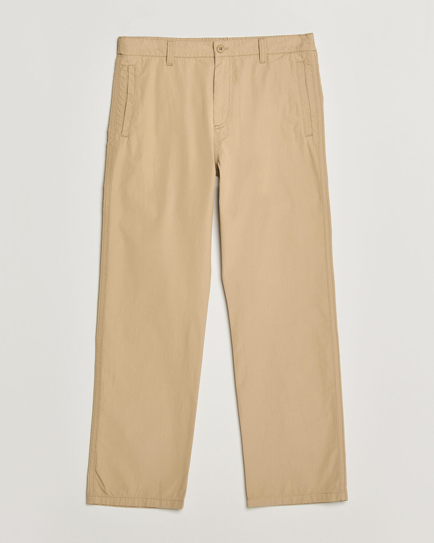 Homme | Pantalons | Filippa K | Flynn Washed Cotton Drawstring Trousers Canvas Beige
