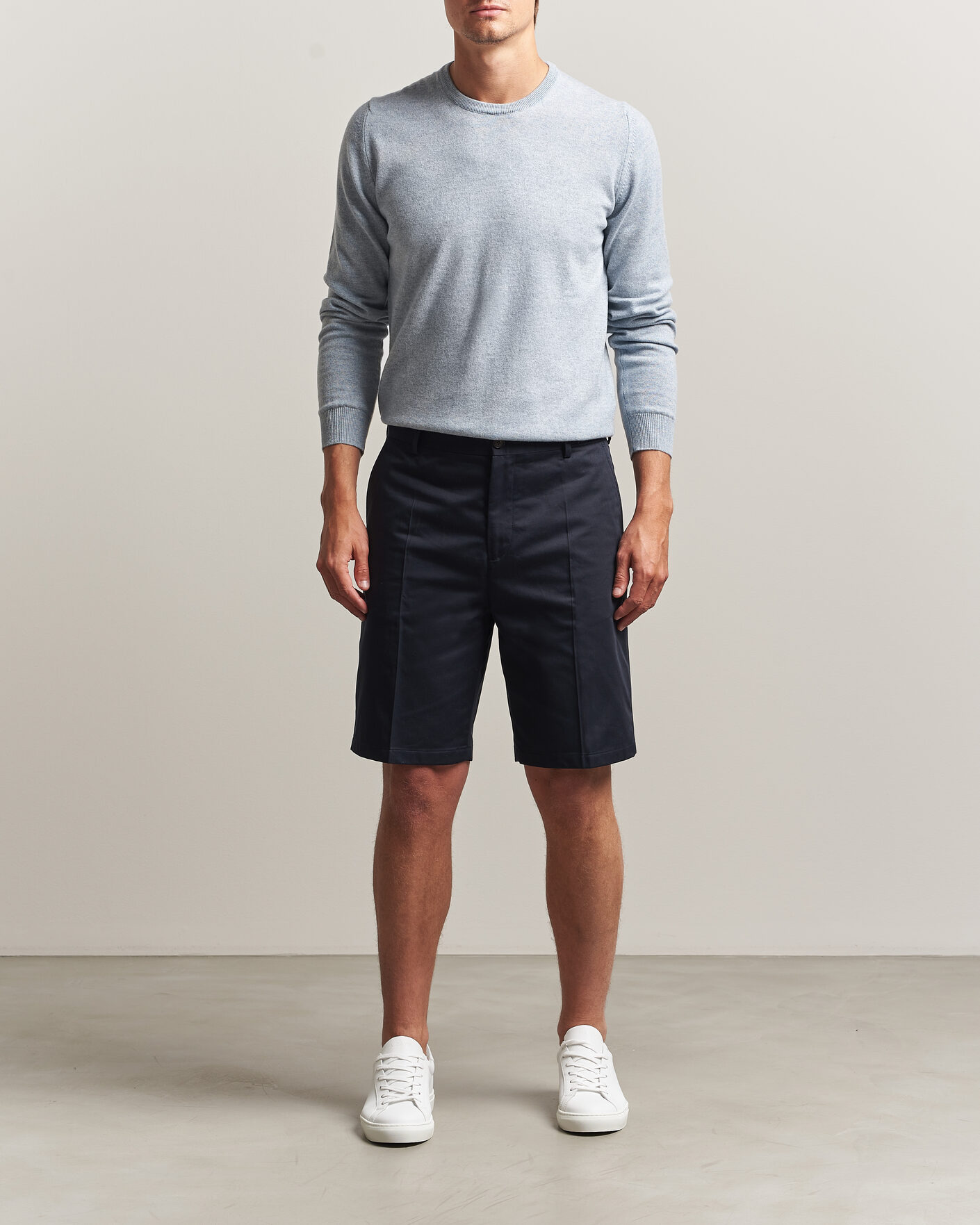 Homme | Shorts | Filippa K | Tailored Cotton Chino Shorts Navy