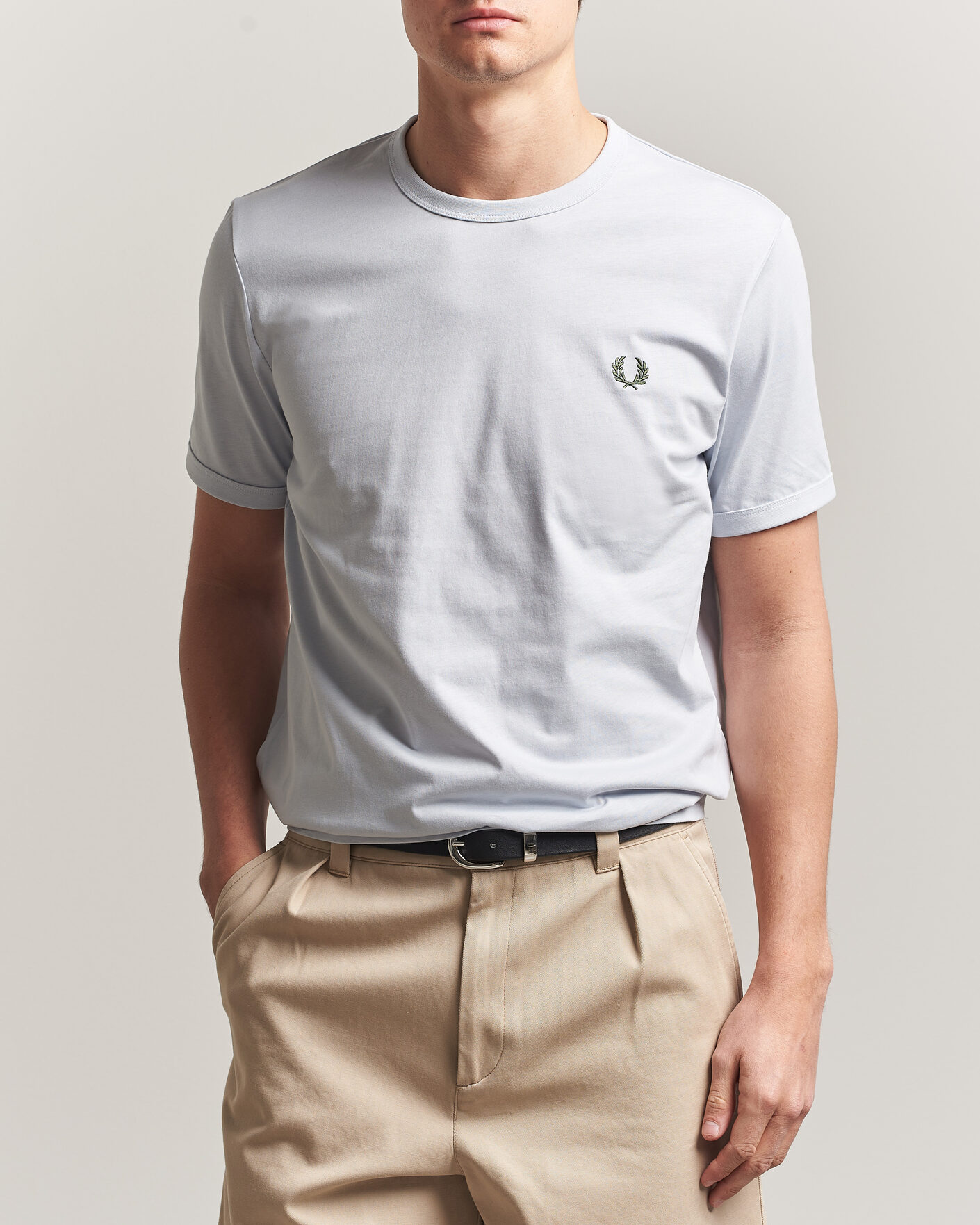 Heren | T-shirts | Fred Perry | Ringer T-Shirt Dusky Blue