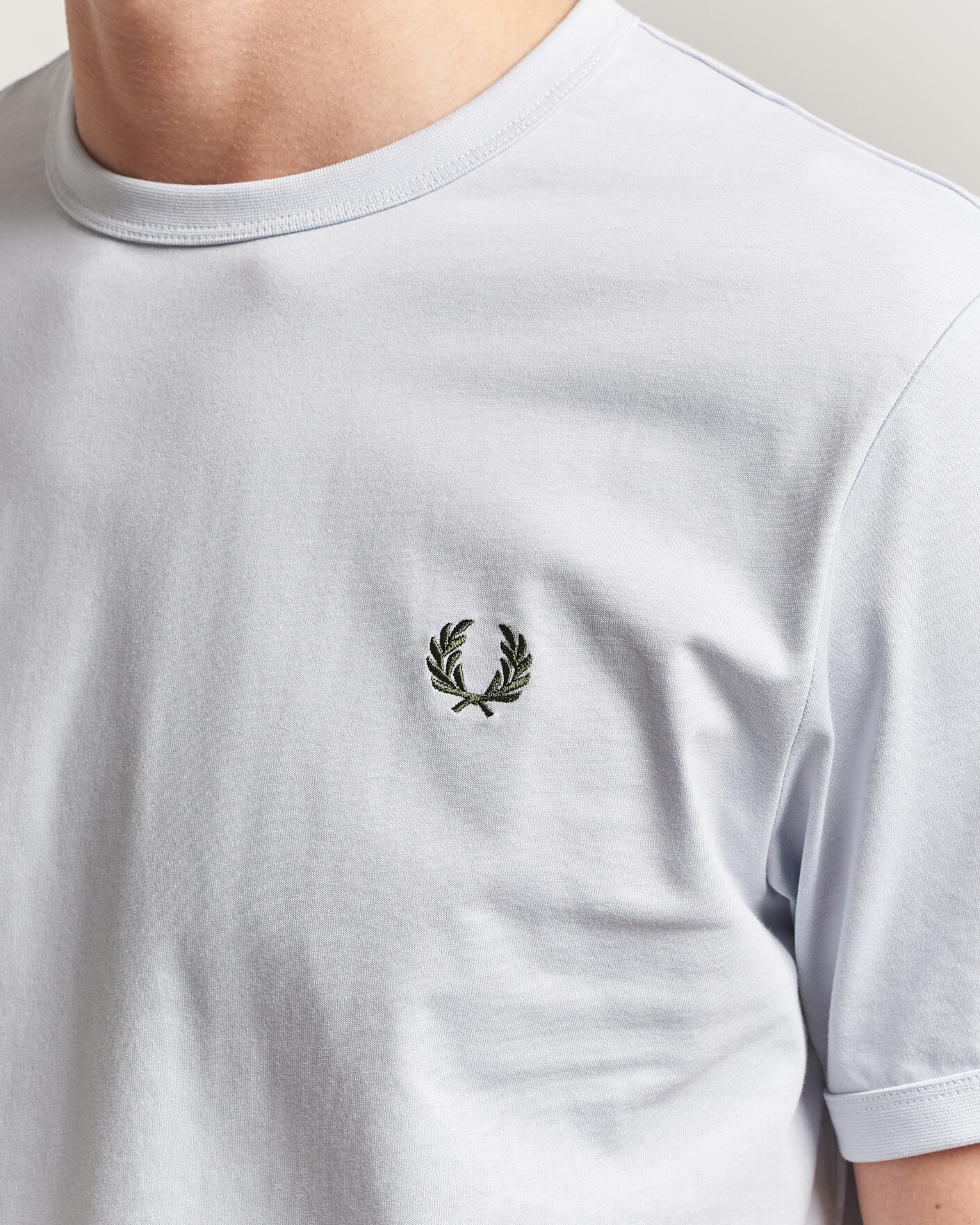 Heren | T-shirts | Fred Perry | Ringer T-Shirt Dusky Blue