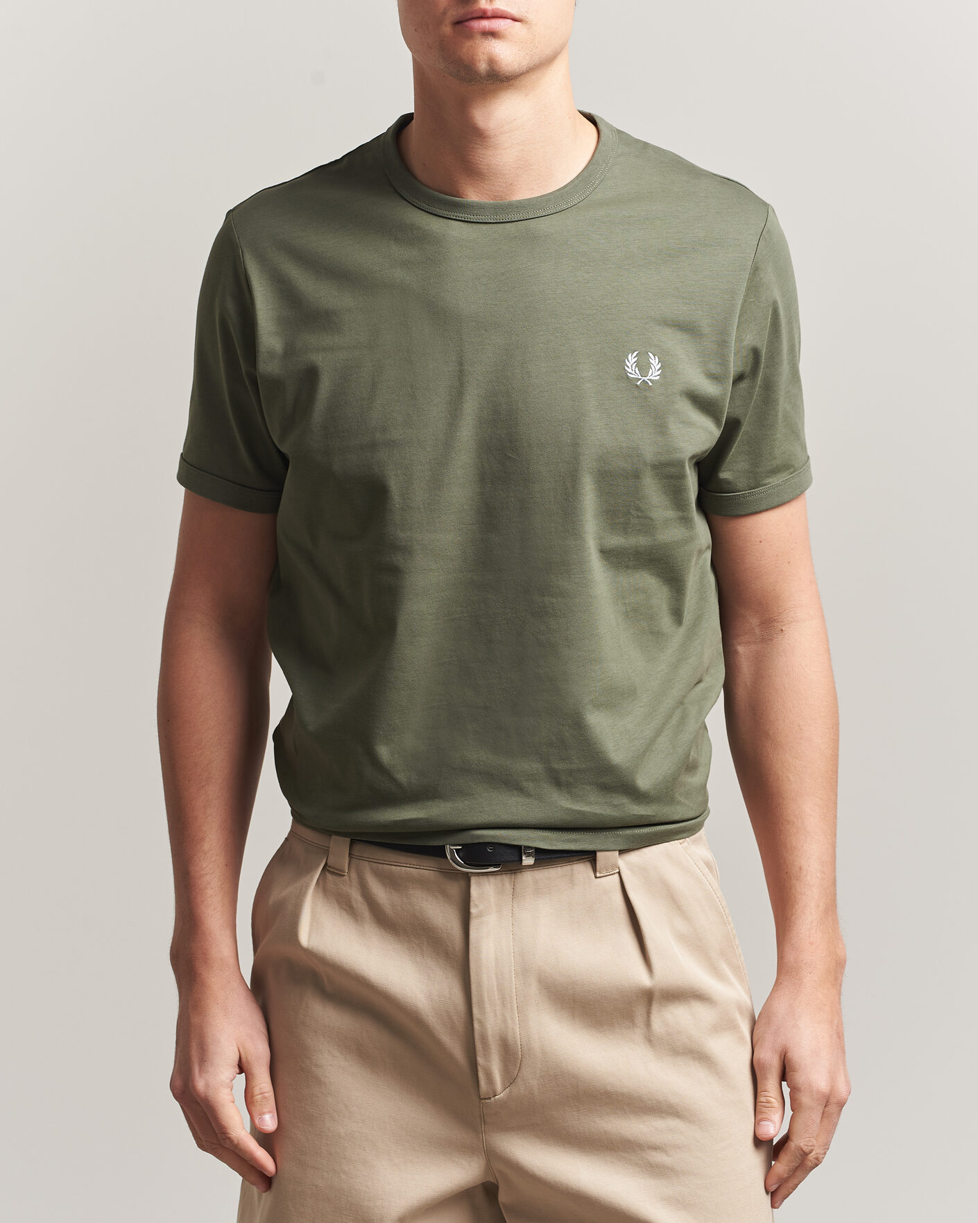 Homme | T-shirts | Fred Perry | Ringer T-Shirt Laurel Wreath Green