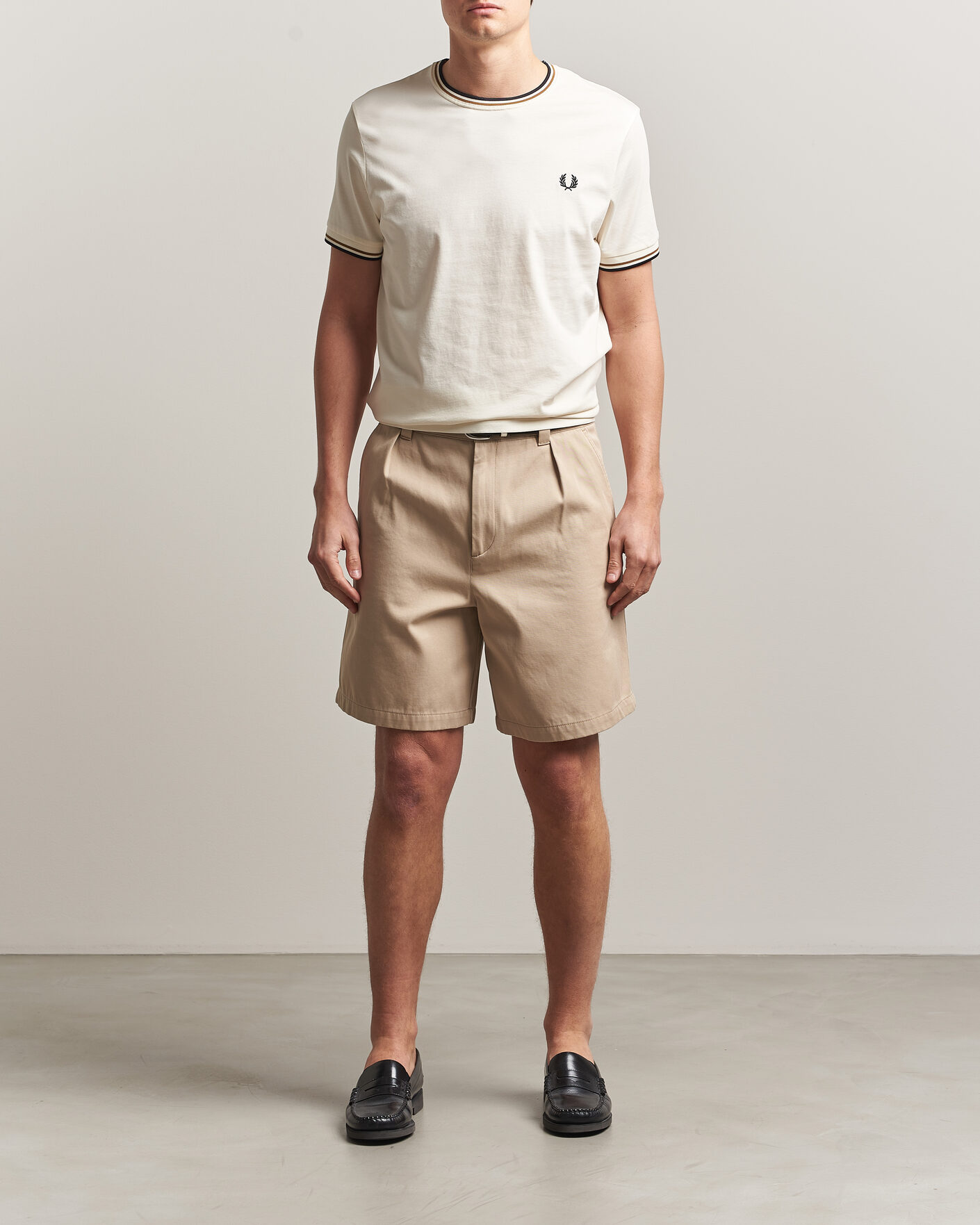 Heren | T-shirts | Fred Perry | Twin Tipped T-Shirt Ecru