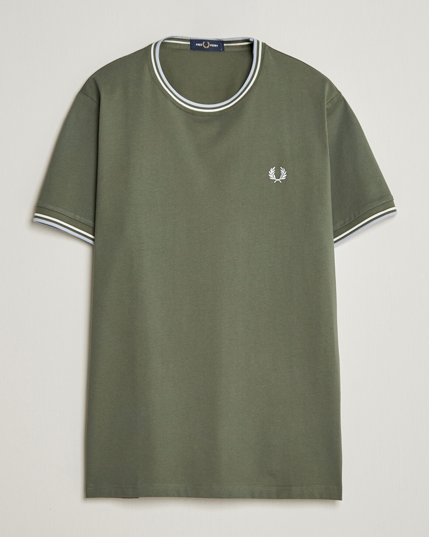 Homme | T-shirts | Fred Perry | Twin Tipped T-Shirt Laurel Wreath Green