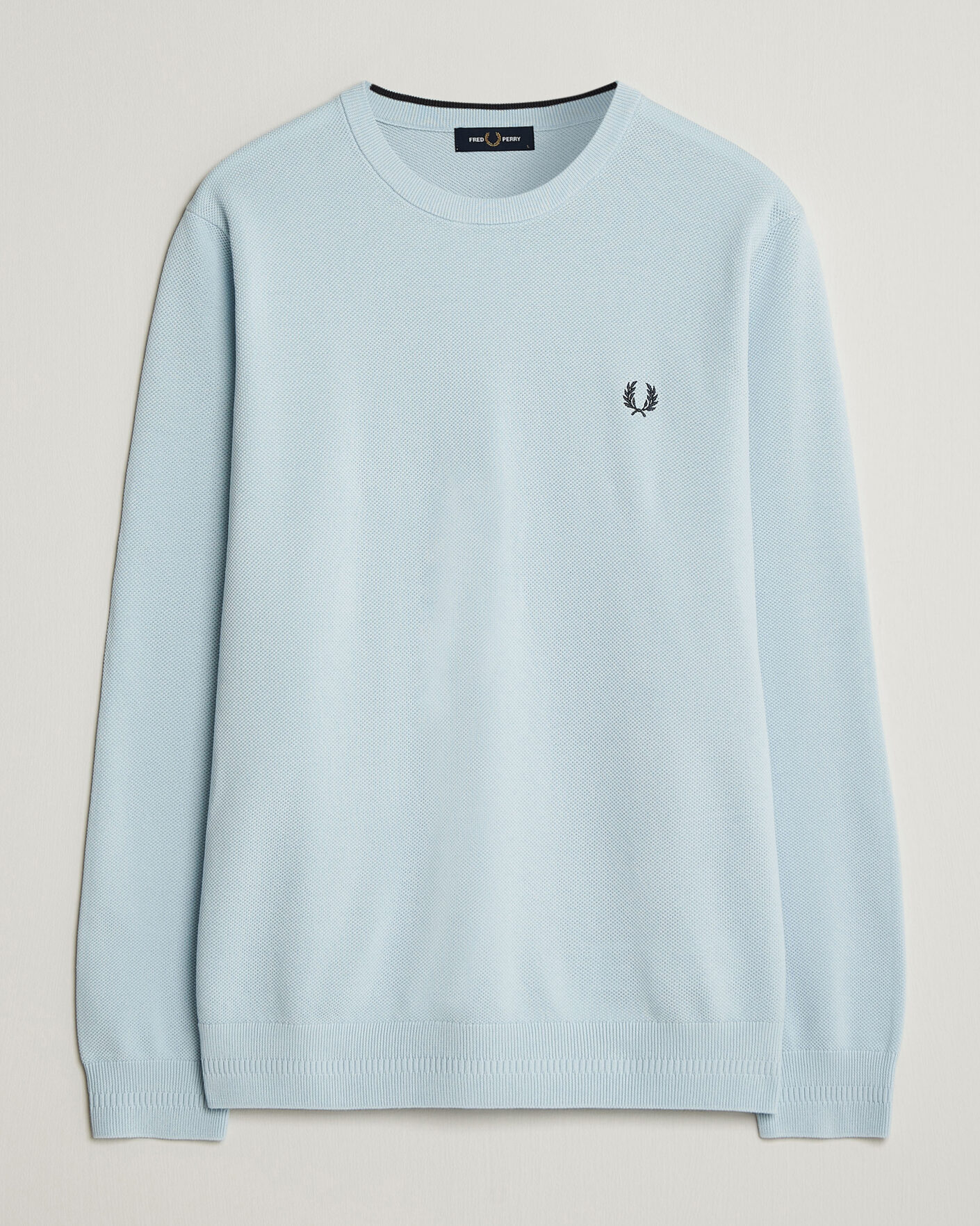 Homme | Pulls Et Tricots | Fred Perry | Piqué Stitched Sweater Light Ice
