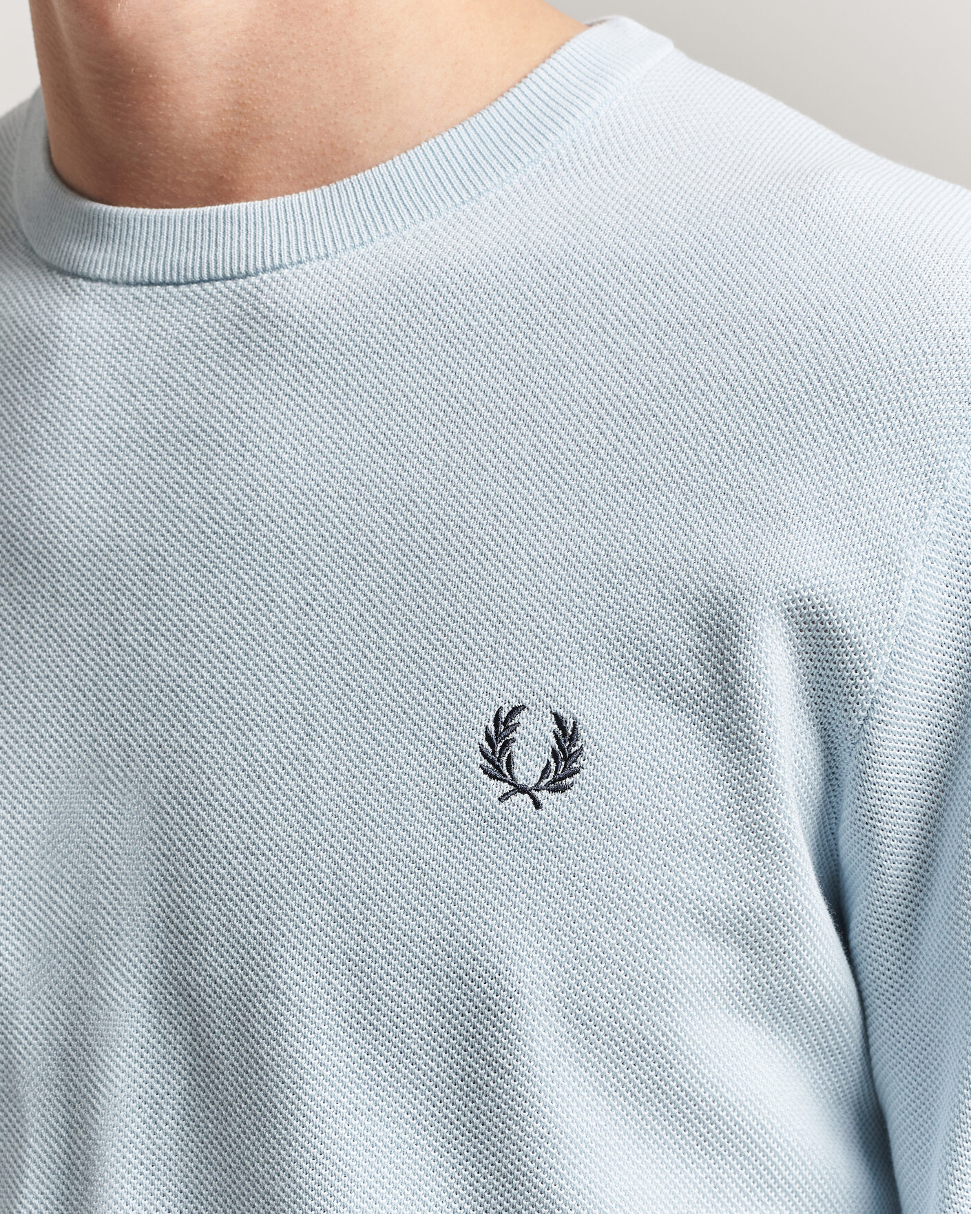 Homme | Pulls Et Tricots | Fred Perry | Piqué Stitched Sweater Light Ice