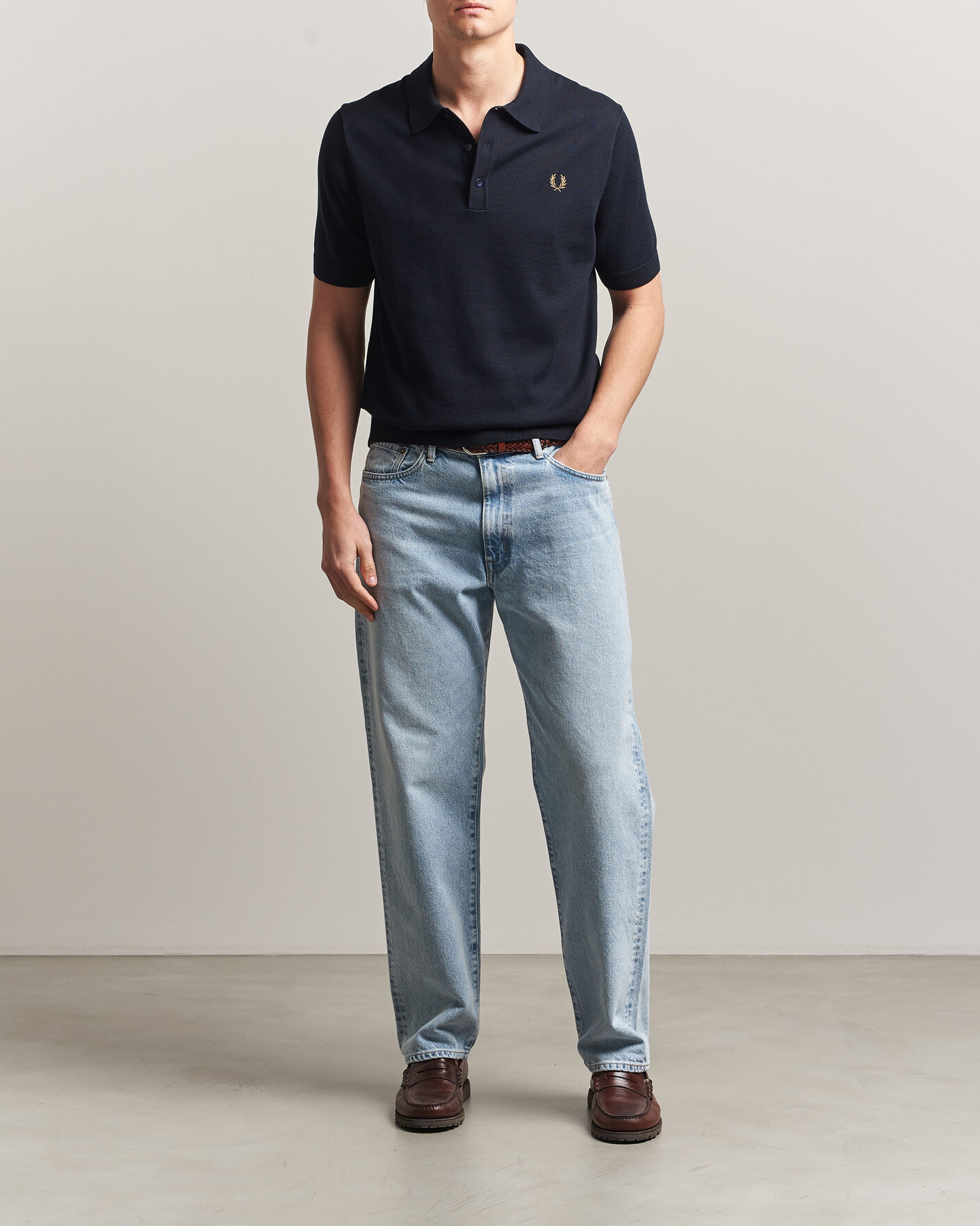 Heren | Polo's | Fred Perry | Cotton Knitted Polo Navy