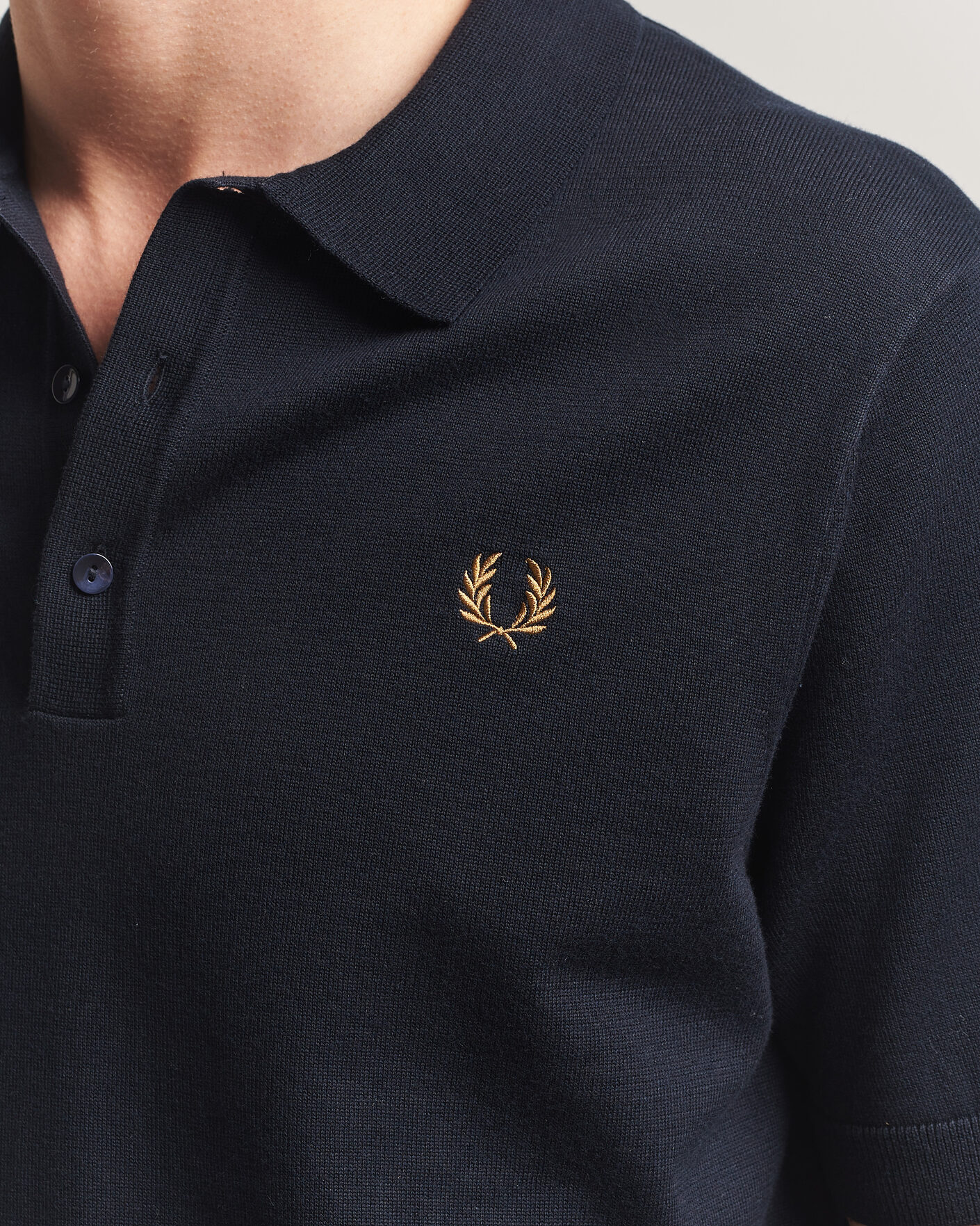 Heren | Polo's | Fred Perry | Cotton Knitted Polo Navy