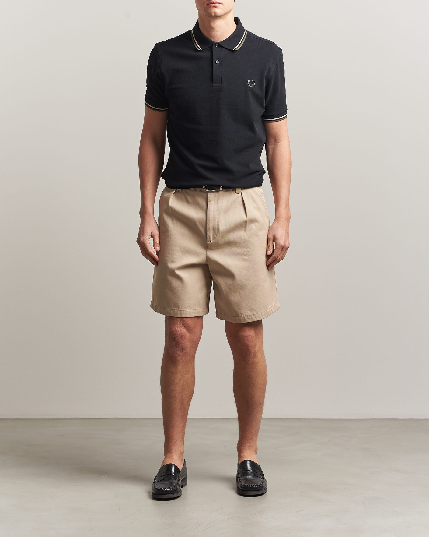 Heren | Polo's | Fred Perry | Twin Tipped Polo Shirt Black